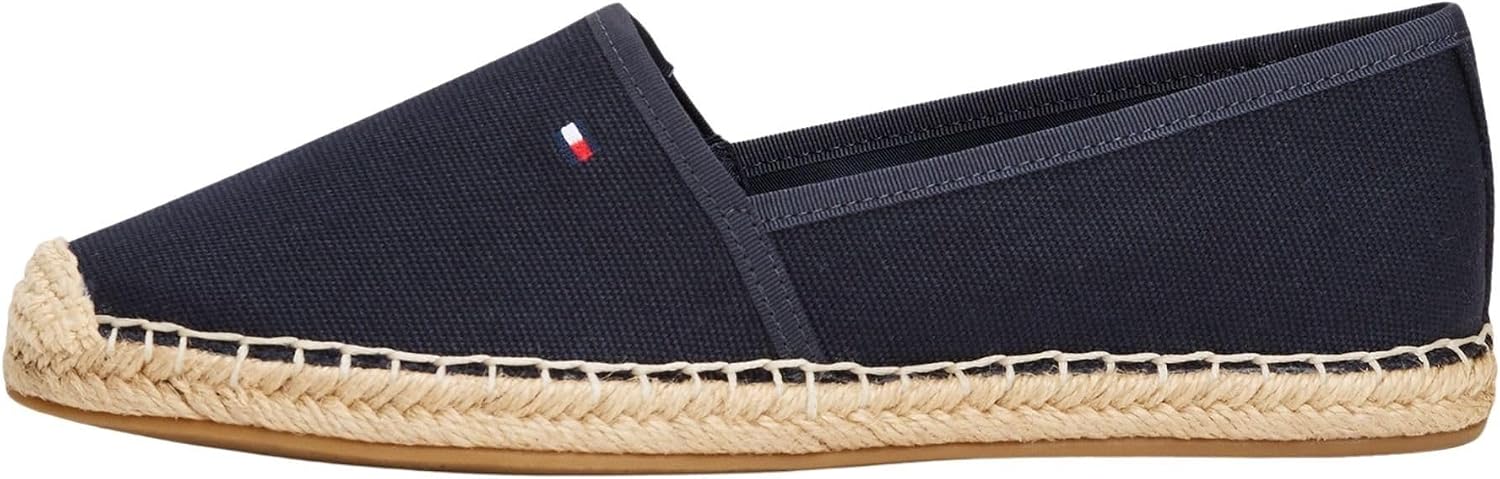 Detalle de Tommy Hilfiger Women’s Flag Canvas Espadrilles with Logo