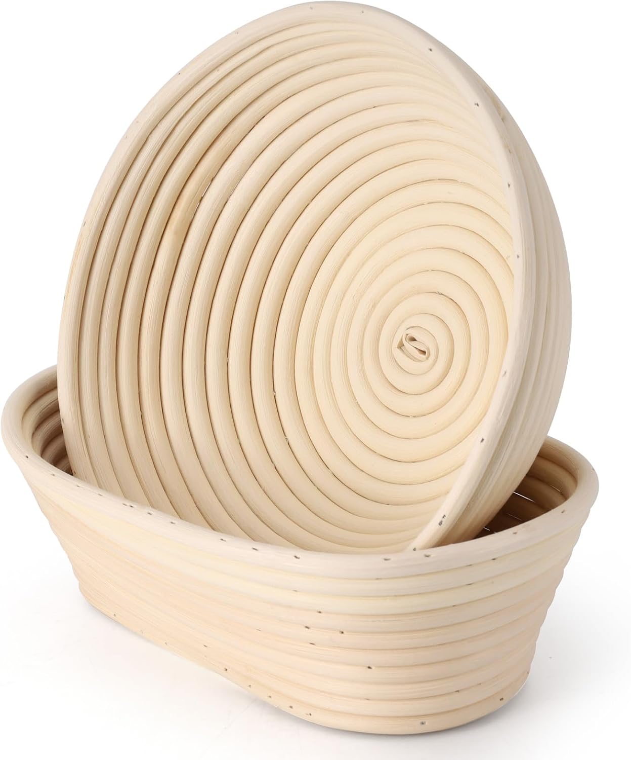 Detalle de Jeensley BPBSET-002 broodmandenset van Indonesisch rotan, rond en ovaal