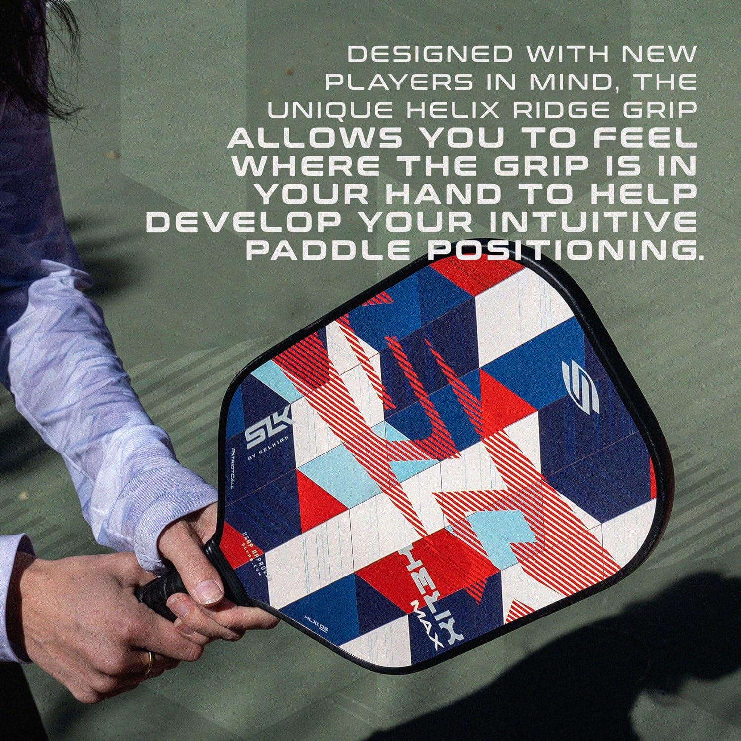 Thumbnail 6 de Selkirk Sport SLK Helix Pro Pickleball Paddle (Thermoformed Carbon Fiber Core, Carbon + Fiberglass Hybrid Face)