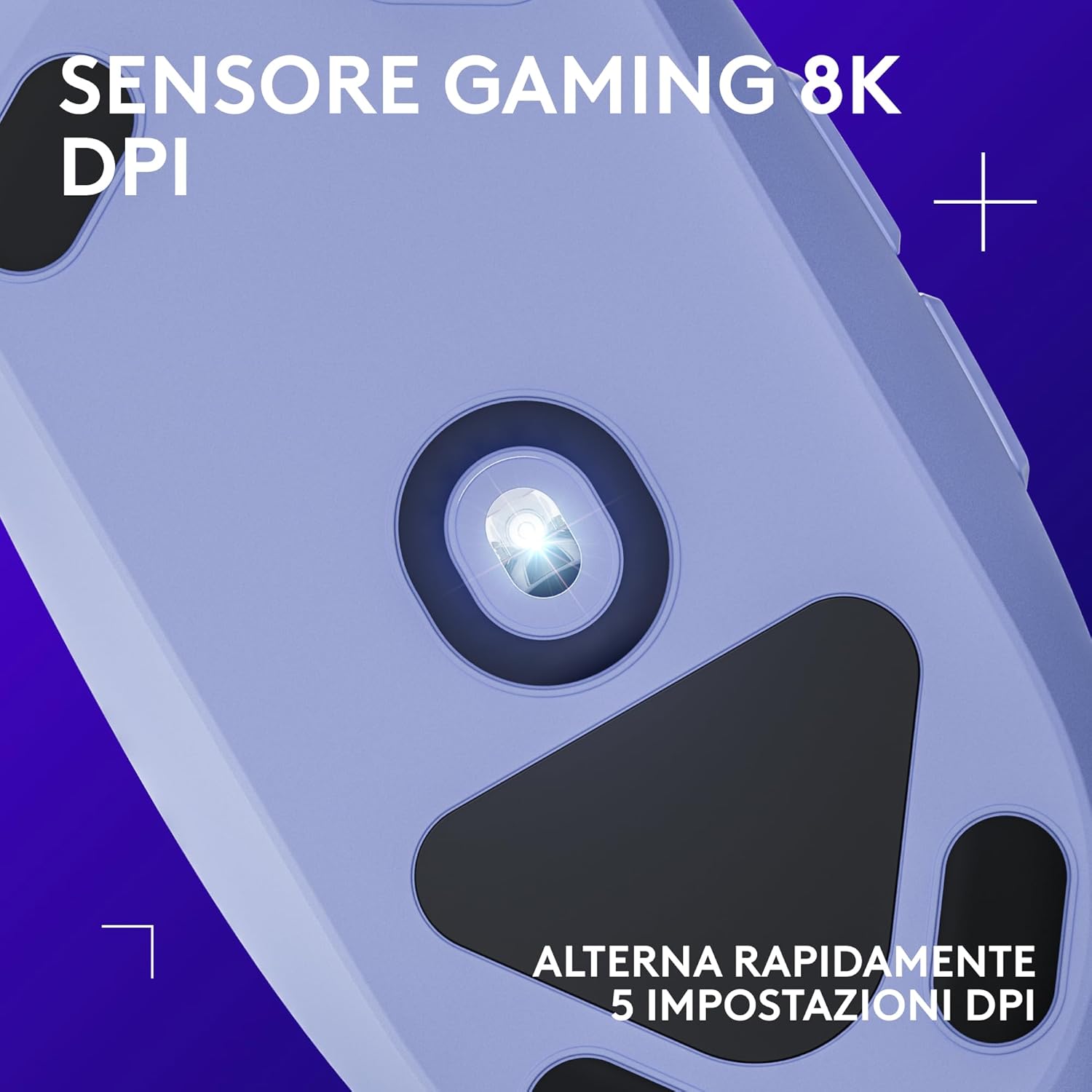 Detalle 2 de Logitech G G203 LIGHTSYNC RGB gaming mouse con illuminazione personalizzabile e sensore fino a 8.000 DPI (lilla)
