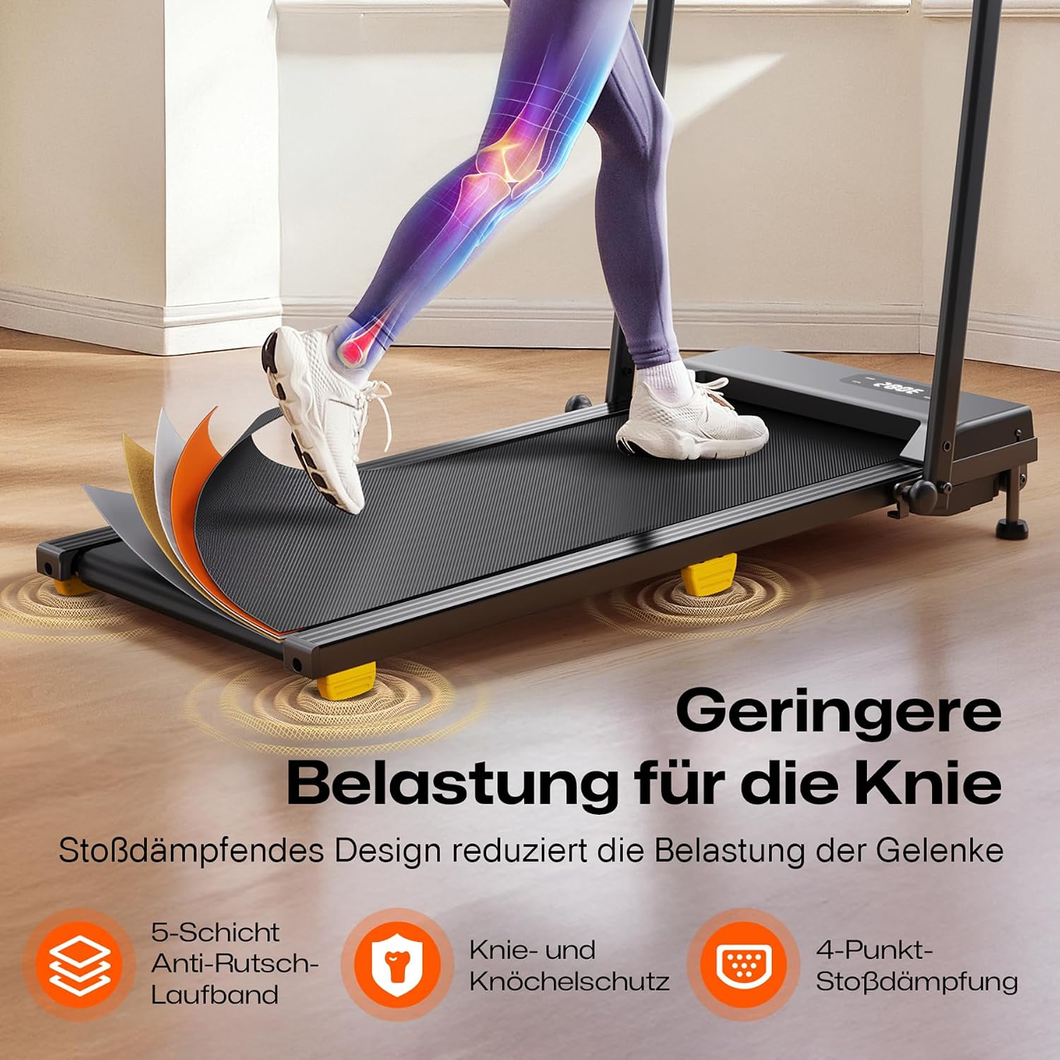 Detalle 2 de UREVO Walking Pad 9% Steigung