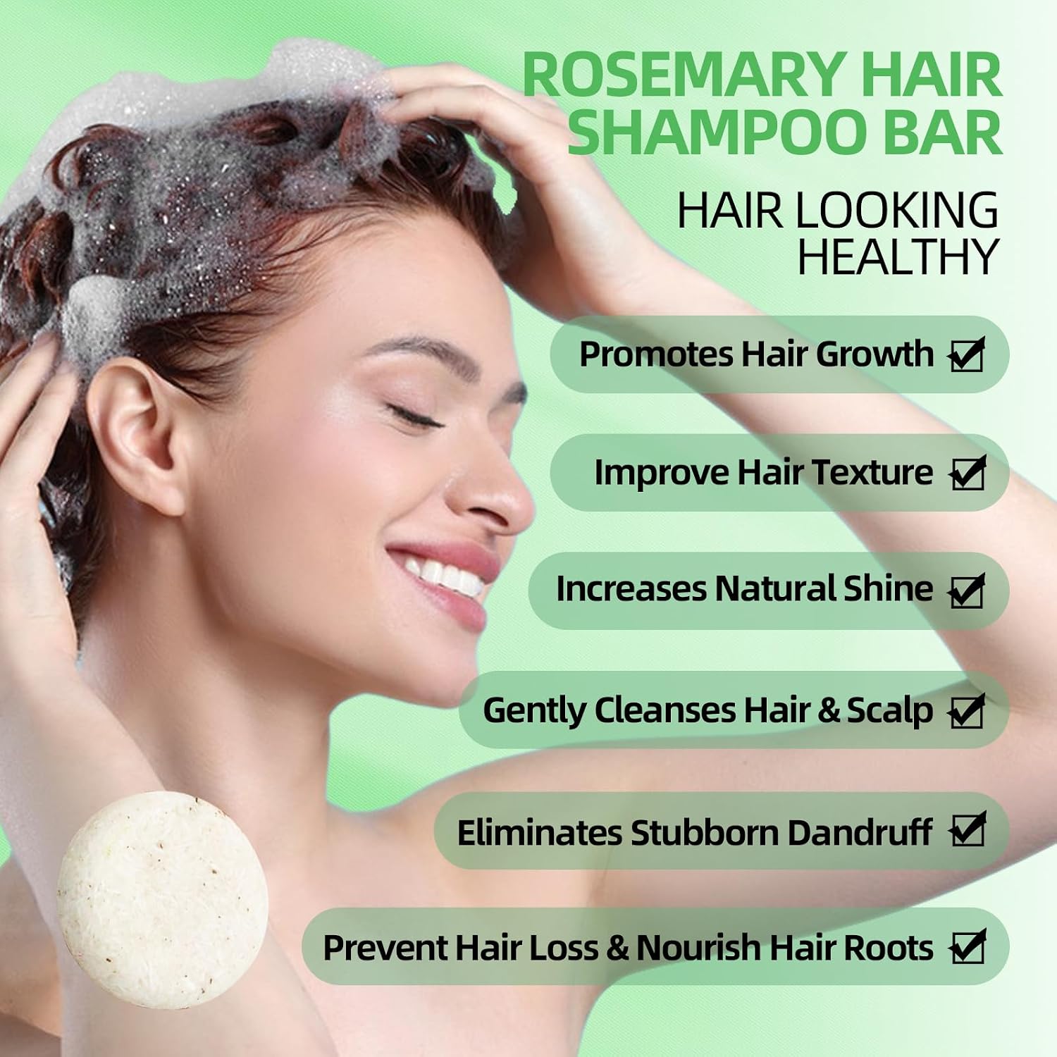 Thumbnail 3 de DBEAUTYM Rosemary Shampoo Bar 2-Pack