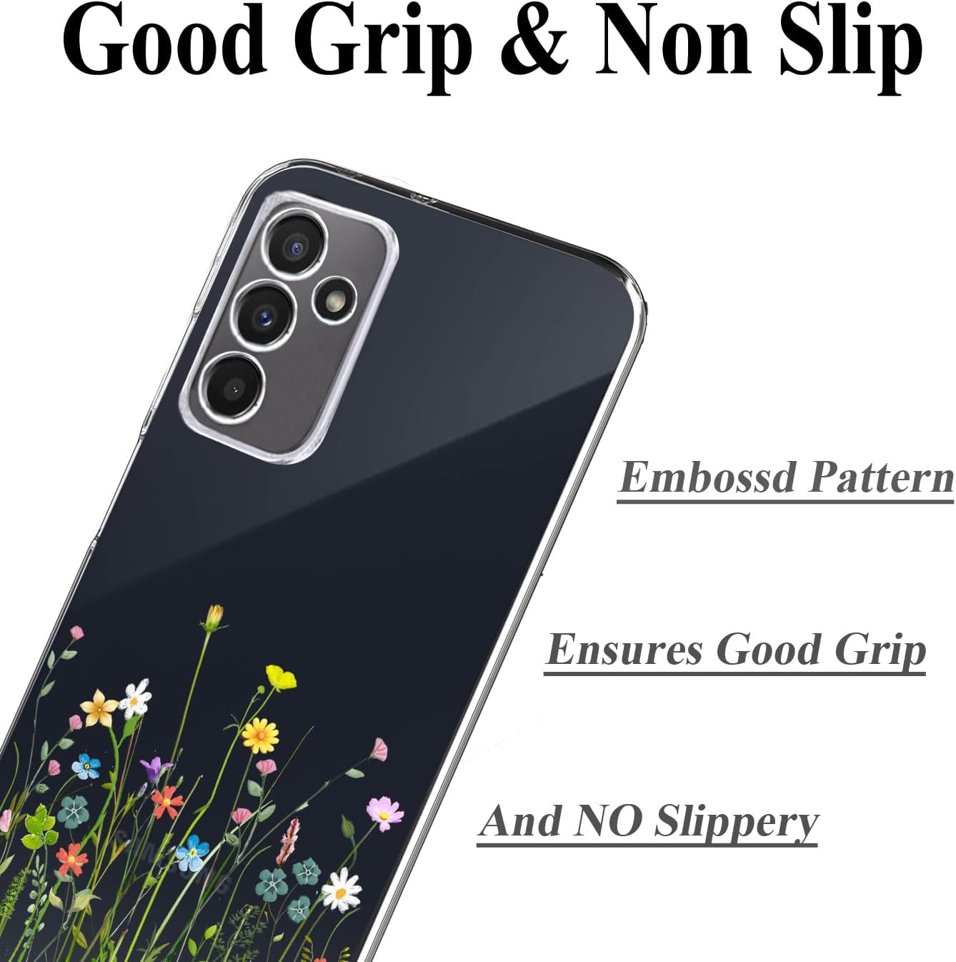 Detalle 1 de Unov Galaxy A35 5G Case Clear Floral Bouquet