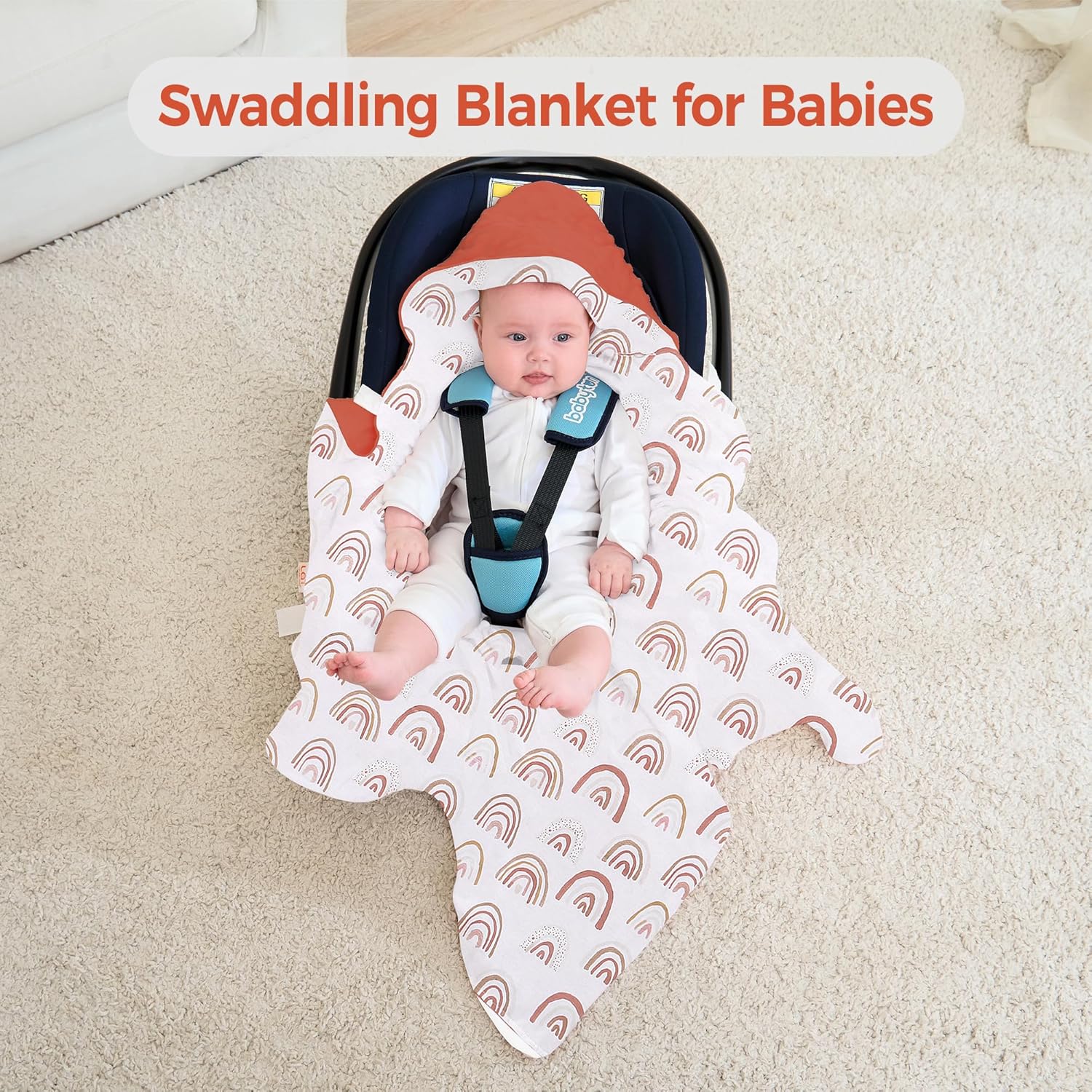 Thumbnail 5 de Miracle Baby Einschlagdecke 90x90 cm – Baumwolle, universell, für Babyschale und Kinderwagen