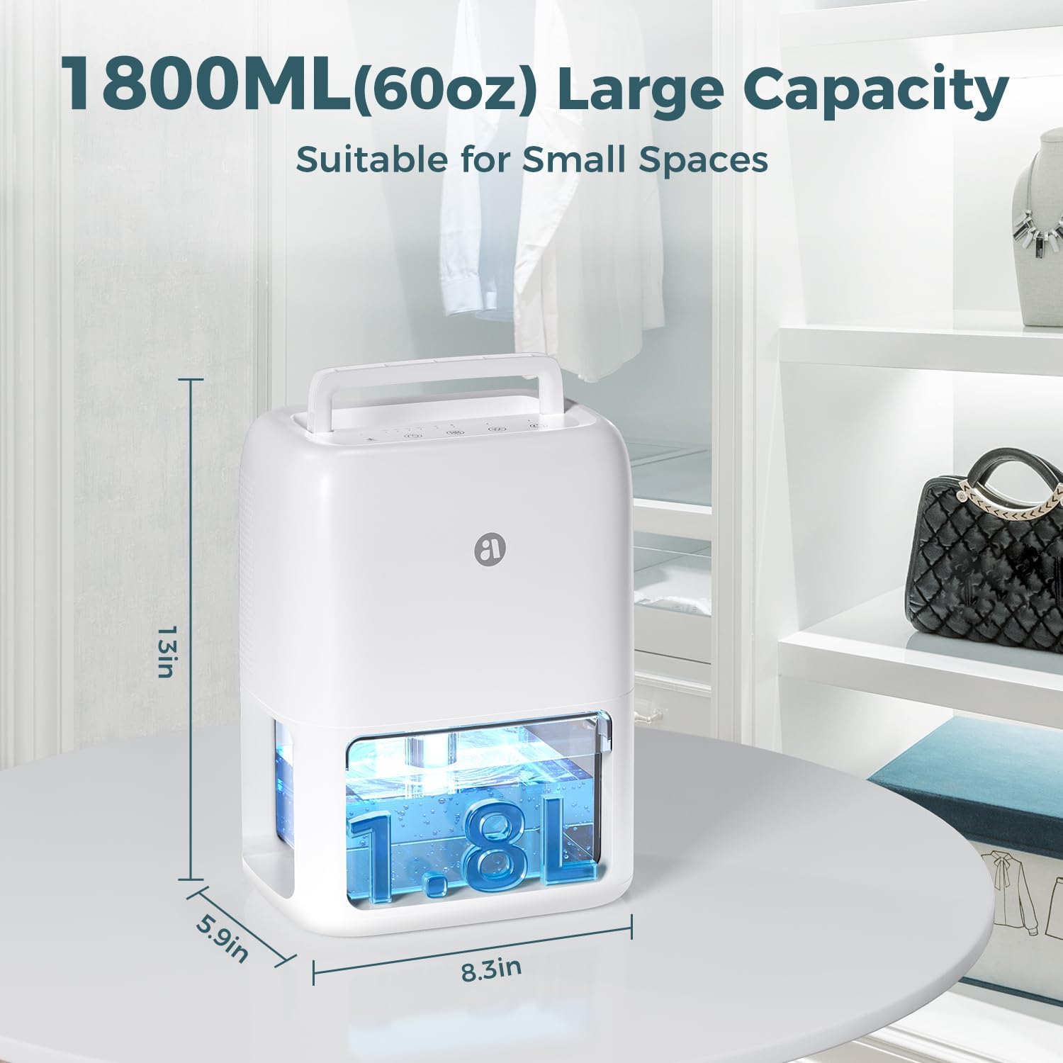 Detalle 2 de BREEZOME 60 OZ Dehumidifier — Portable Home Dehumidifier