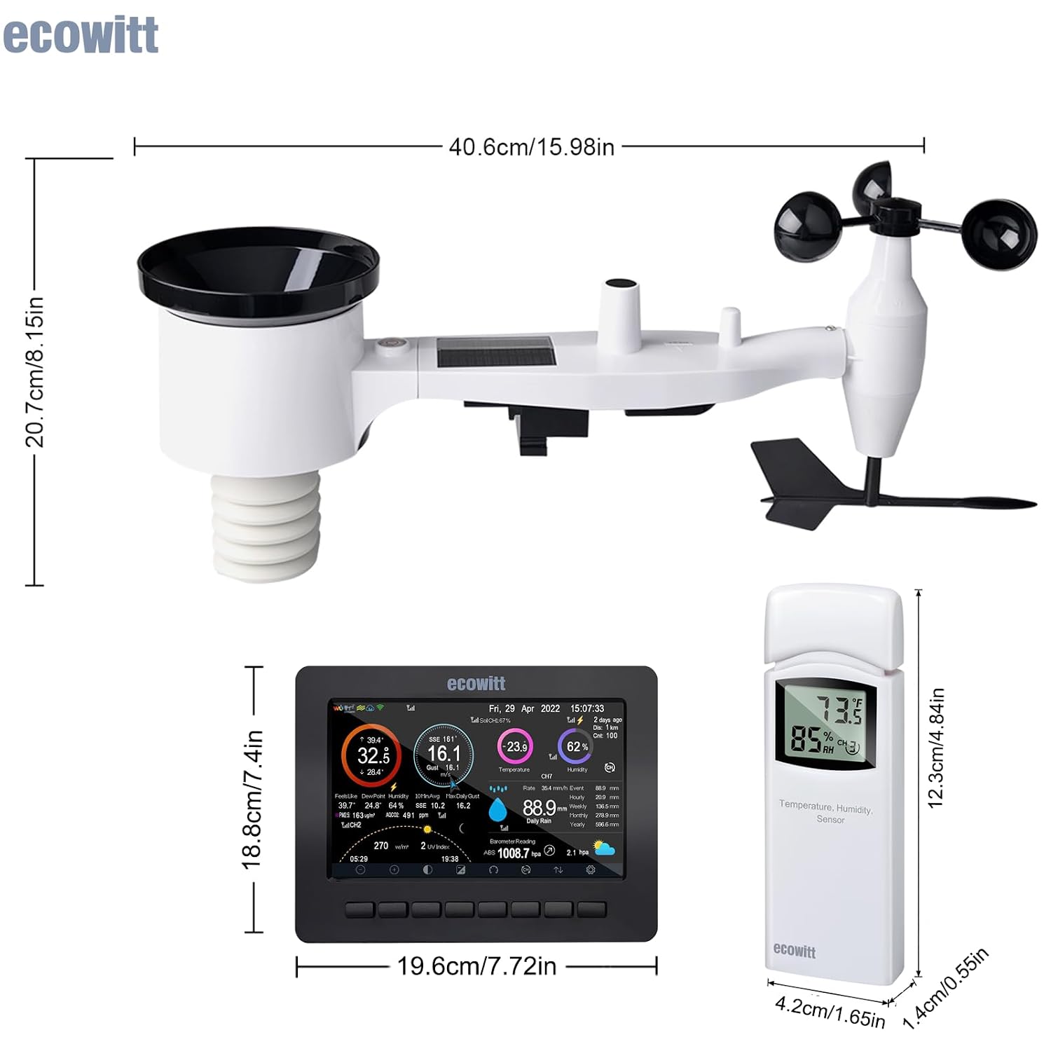 Thumbnail 2 de Ecowitt HP2551 Weather Station