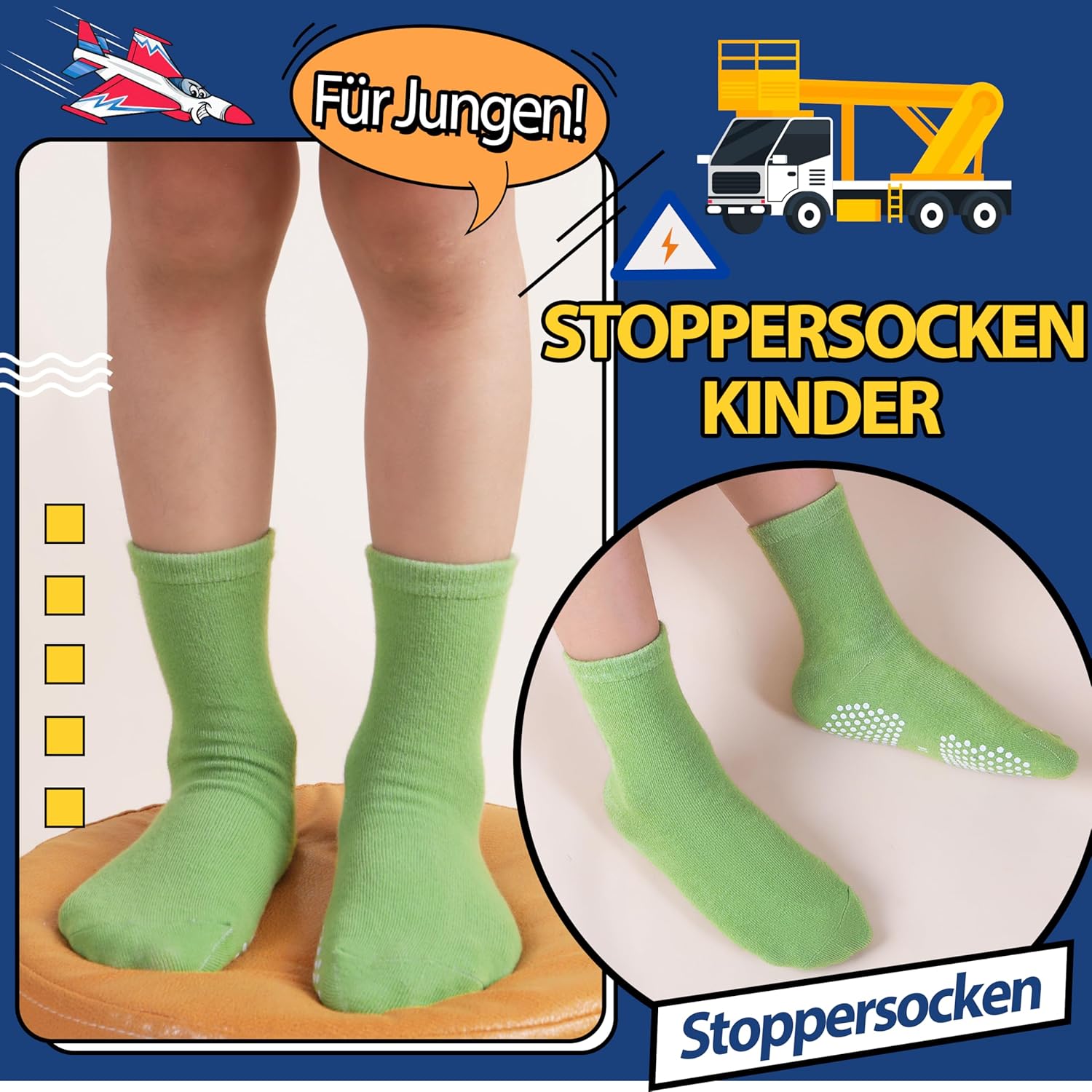Detalle 2 de Welwoos Stoppersocken Kinder 12 Paare 👣