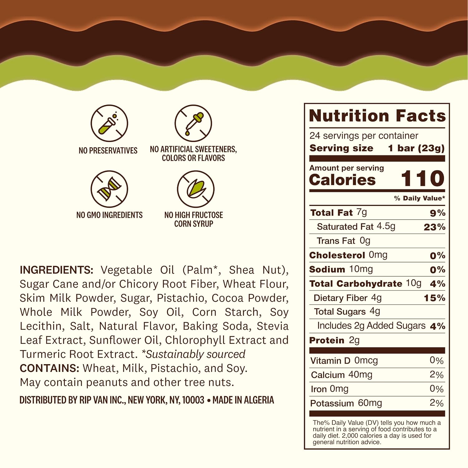 Thumbnail 1 de Rip Van Dubai Choco Bars, Pistachio and Kunafa Wafer Snacks, 12 Pack