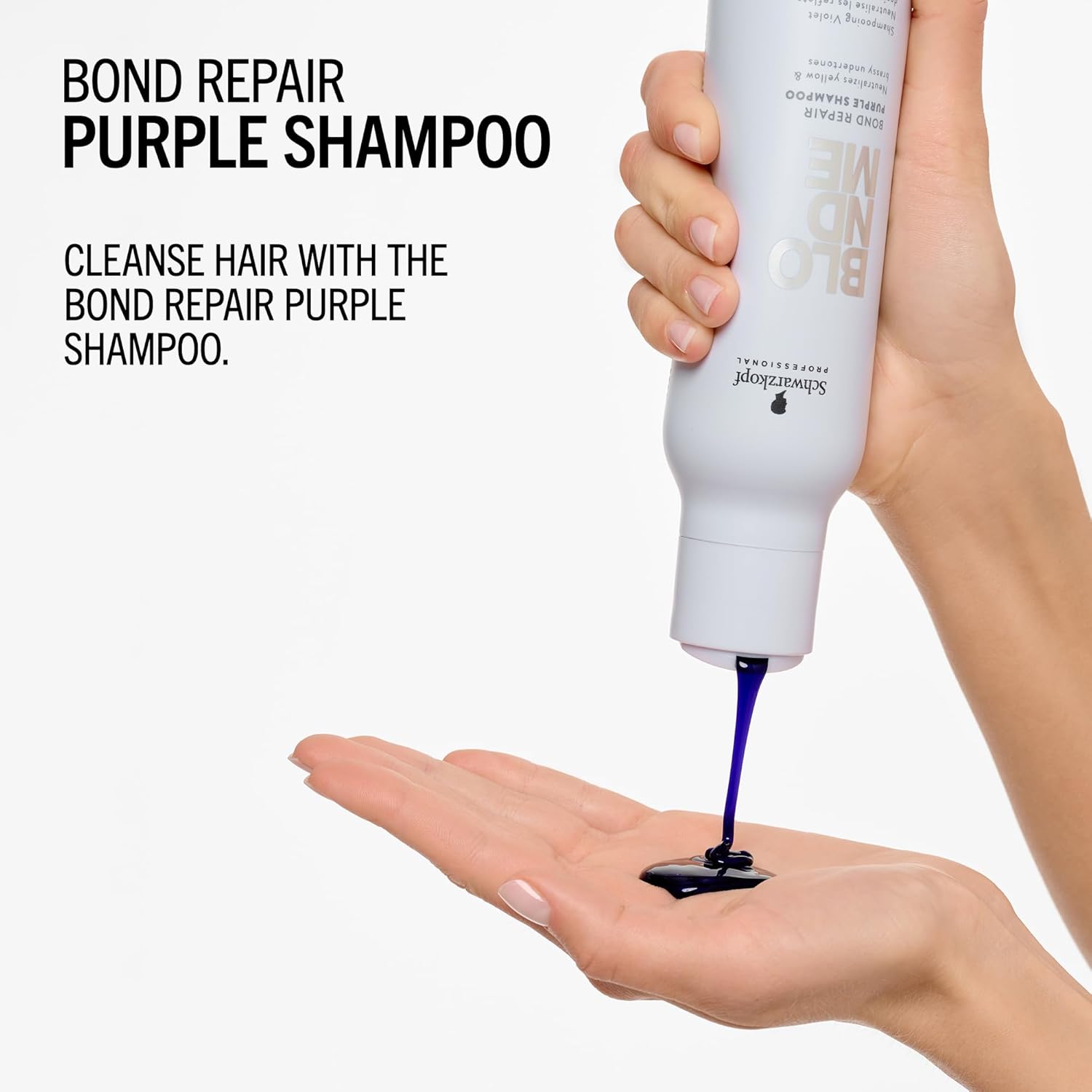Thumbnail 5 de Schwarzkopf Professional BLONDME Bond Repair Purple Shampoo for Cool Blonde Tones (300 ml)