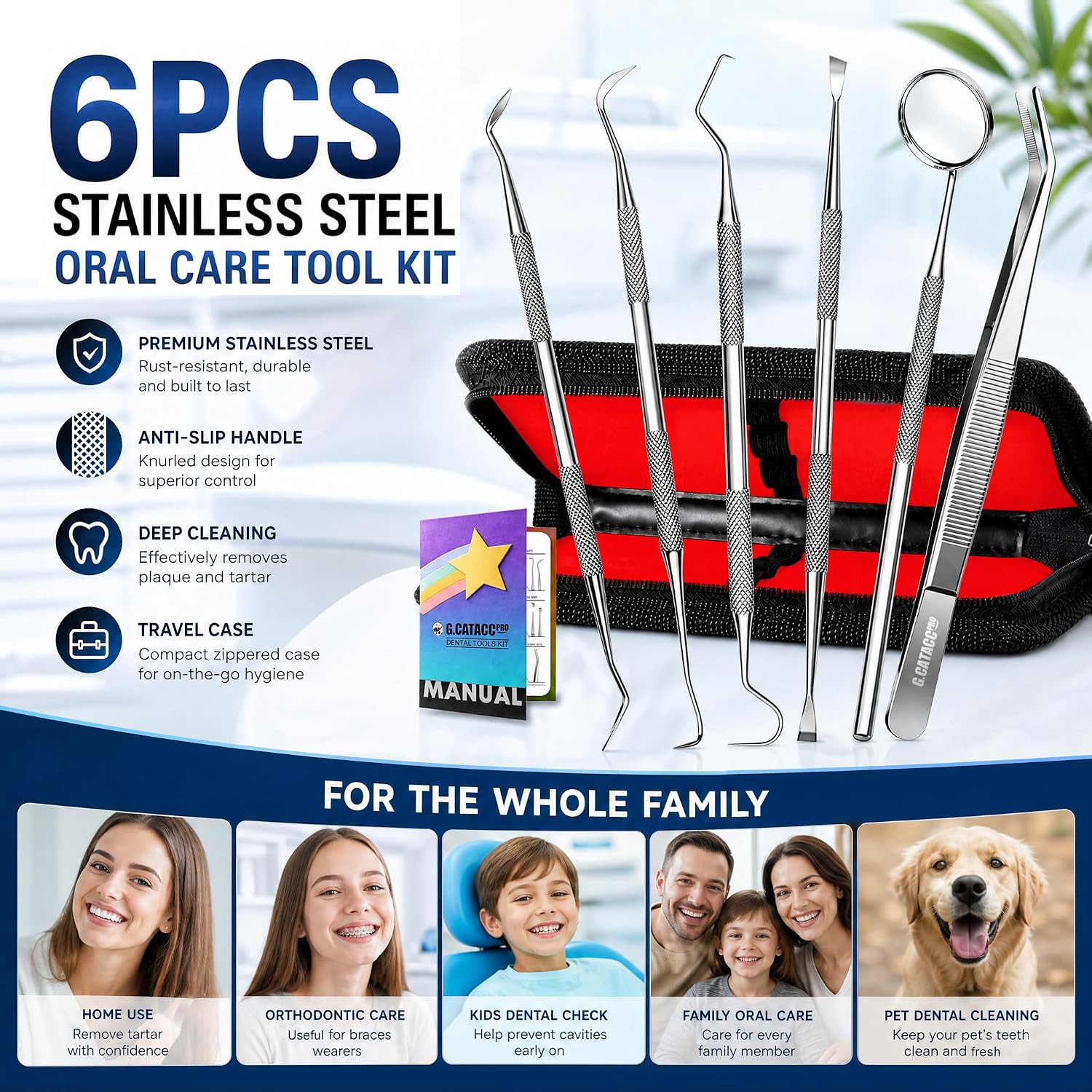 Detalle 2 de G.CATACC Dental Pick Set, Stainless Steel
