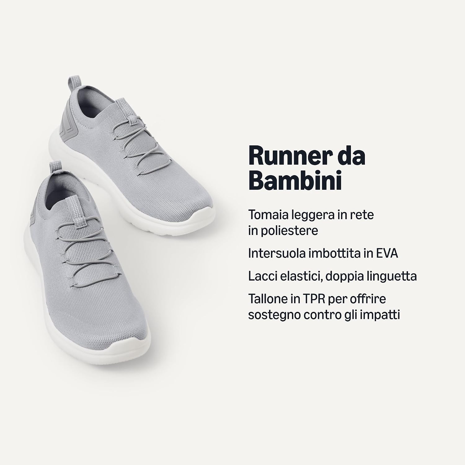 Detalle de Amazon Essentials Scarpe da Corsa Leggere Unisex per Bambini e Ragazzi: comfort e vestibilità quotidiana