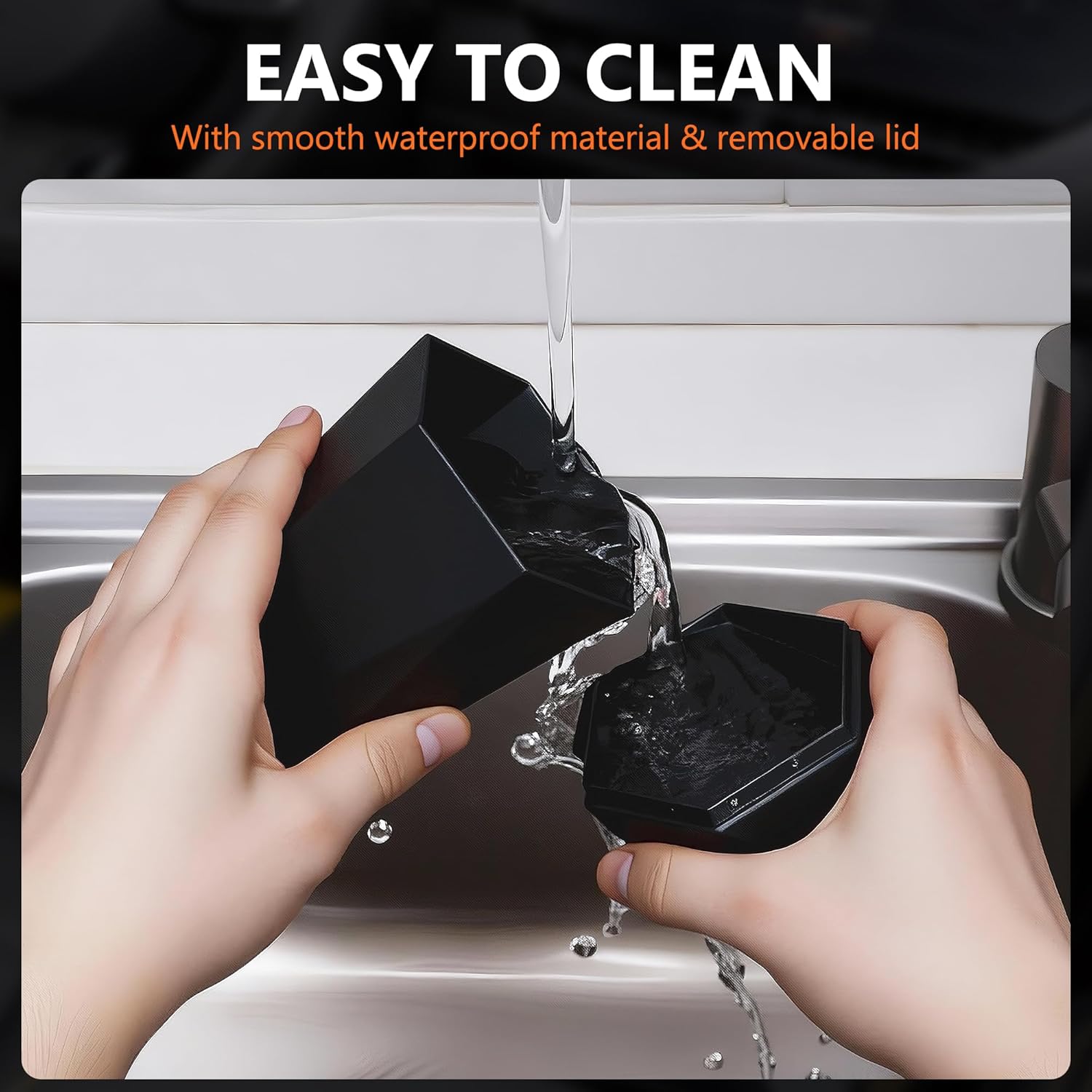 Thumbnail 4 de OUDEW Car Trash Can with Lid - 2-Pack: Leakproof, Compact Organizer with 30 Bags