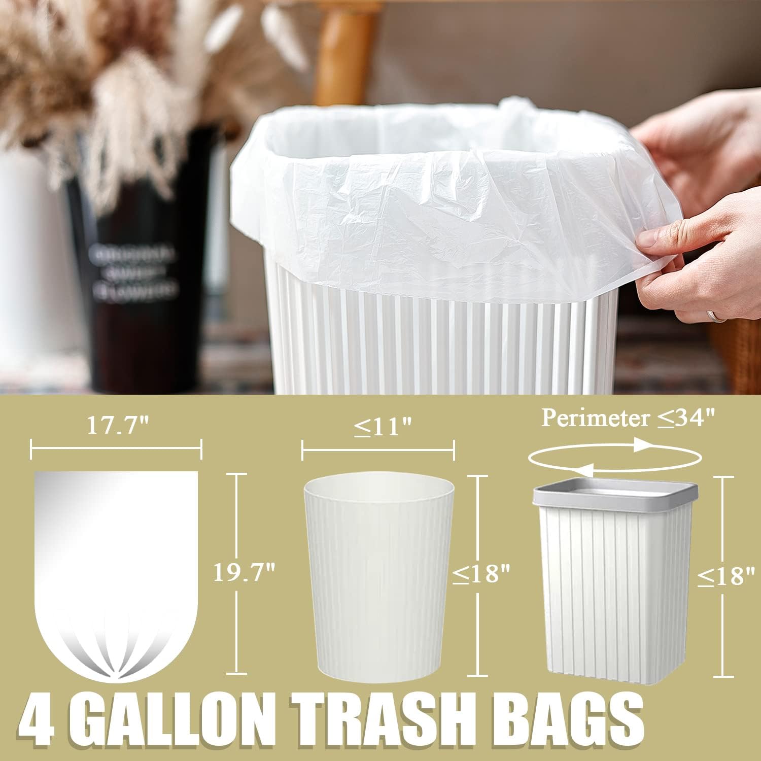 Thumbnail 2 de BENEVAL Small Trash Bags 4 Gallon 🗑