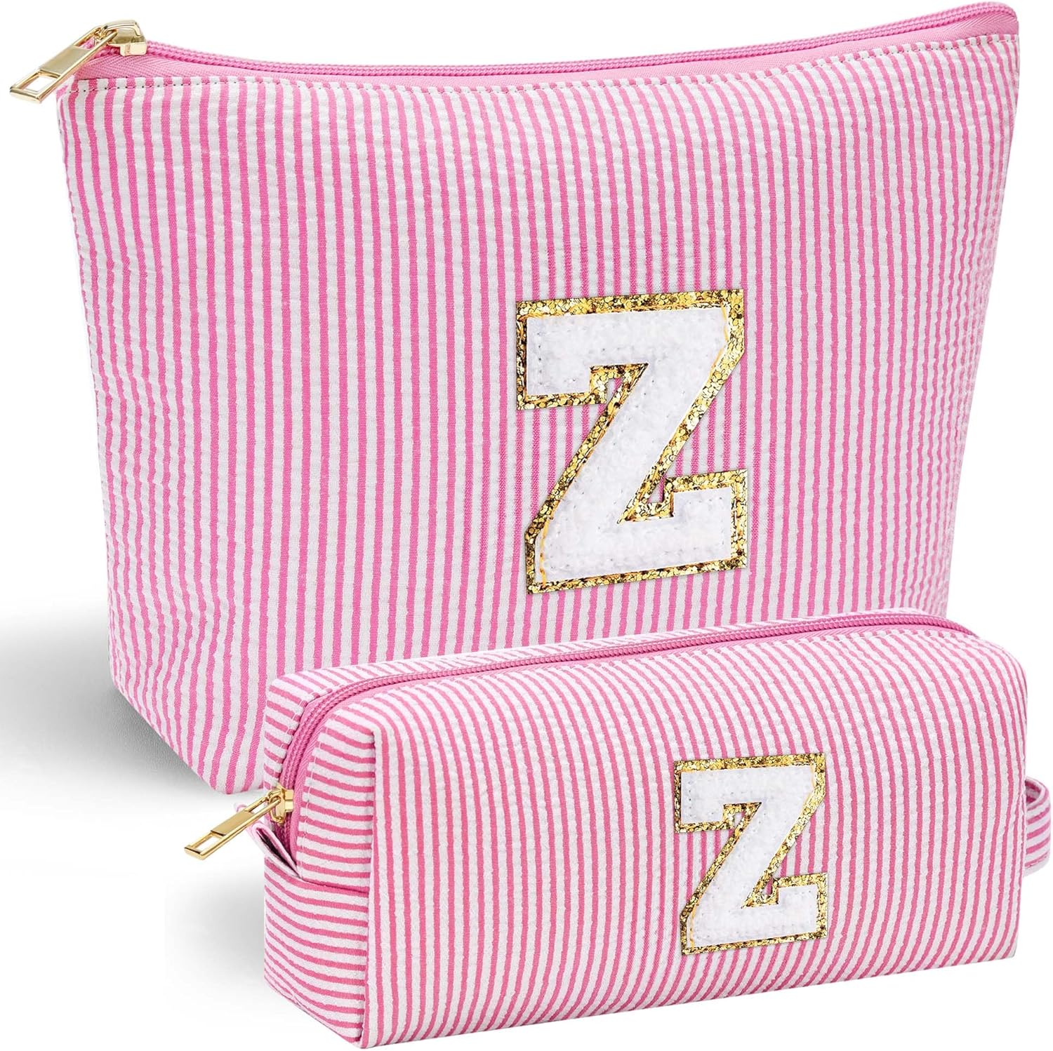 Thumbnail 6 de Parima Preppy Makeup Bag for Women - Personalised Initial Pouch