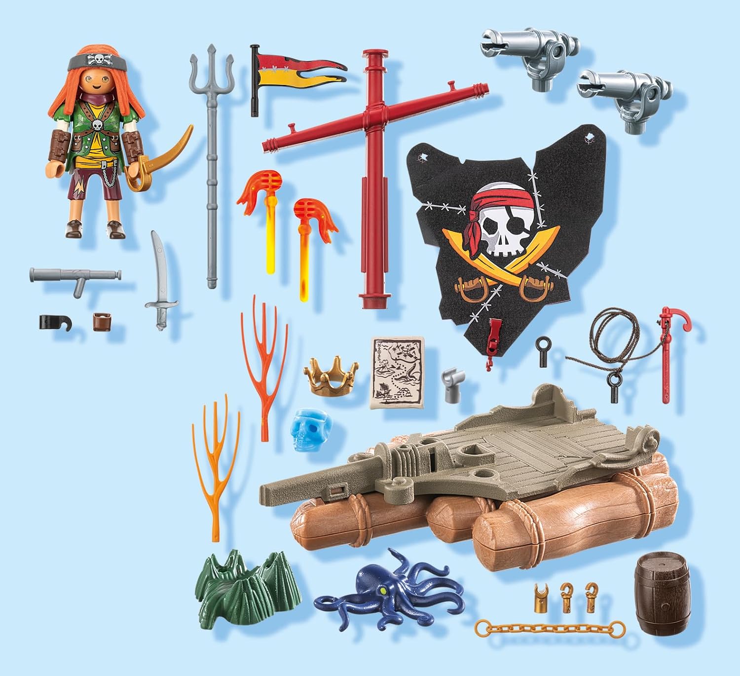 Thumbnail 2 de Playmobil Pirates: Récupération de trésor sur radeau pirate (71794)