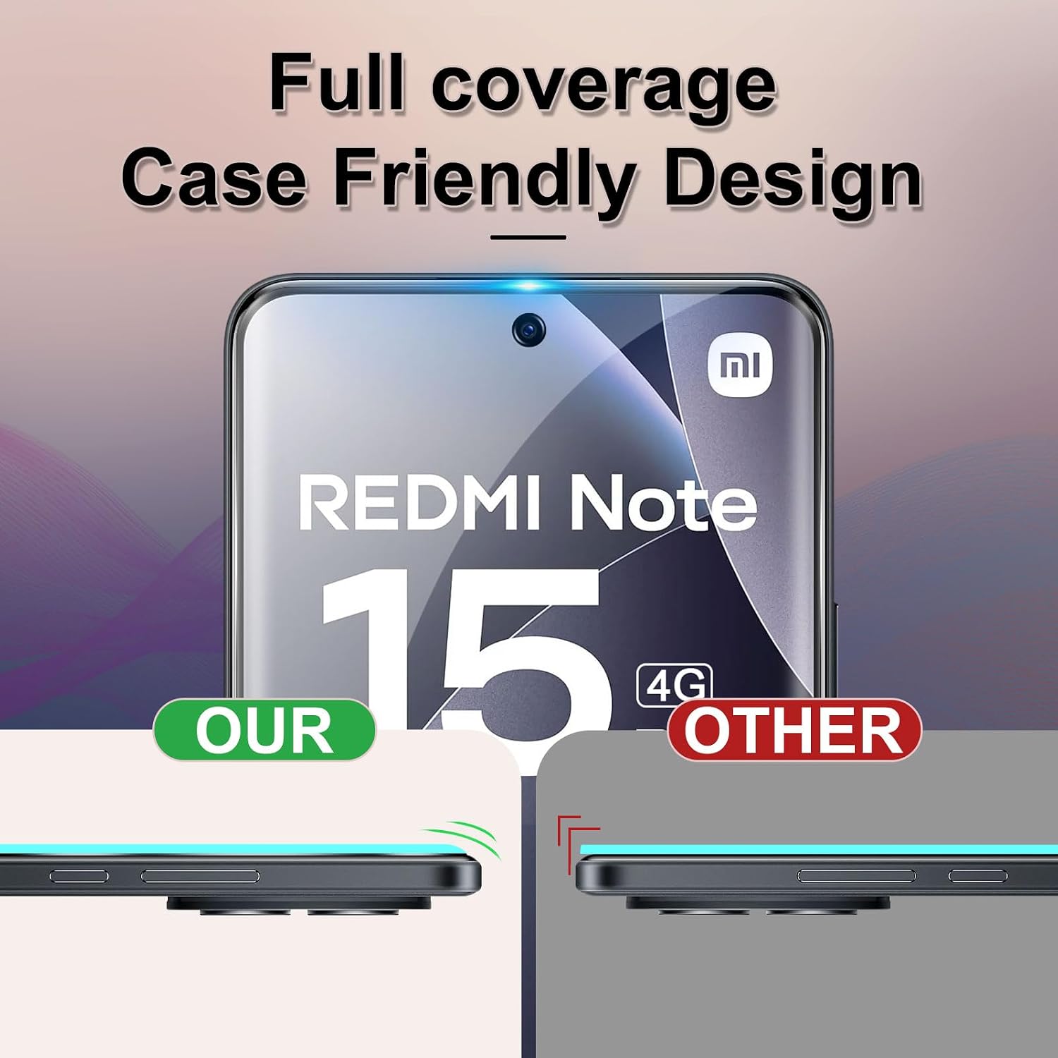 Thumbnail 6 de QULLOO Sichtschutzfolie für Xiaomi Redmi Note 15 Pro 4G – 2+2 Stück Privacy Displayschutz mit Kameraschutz und Self-Healing