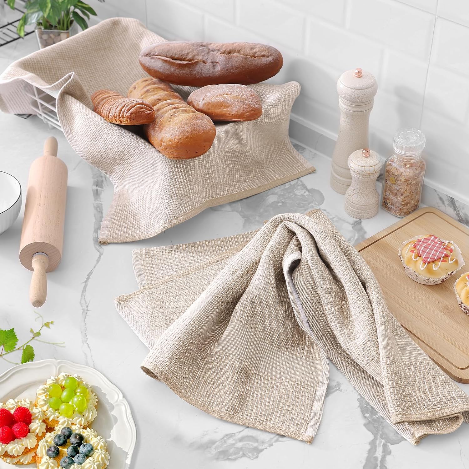 Thumbnail 5 de Homaxy Premium Kitchen Towels 6 Pack 18x28