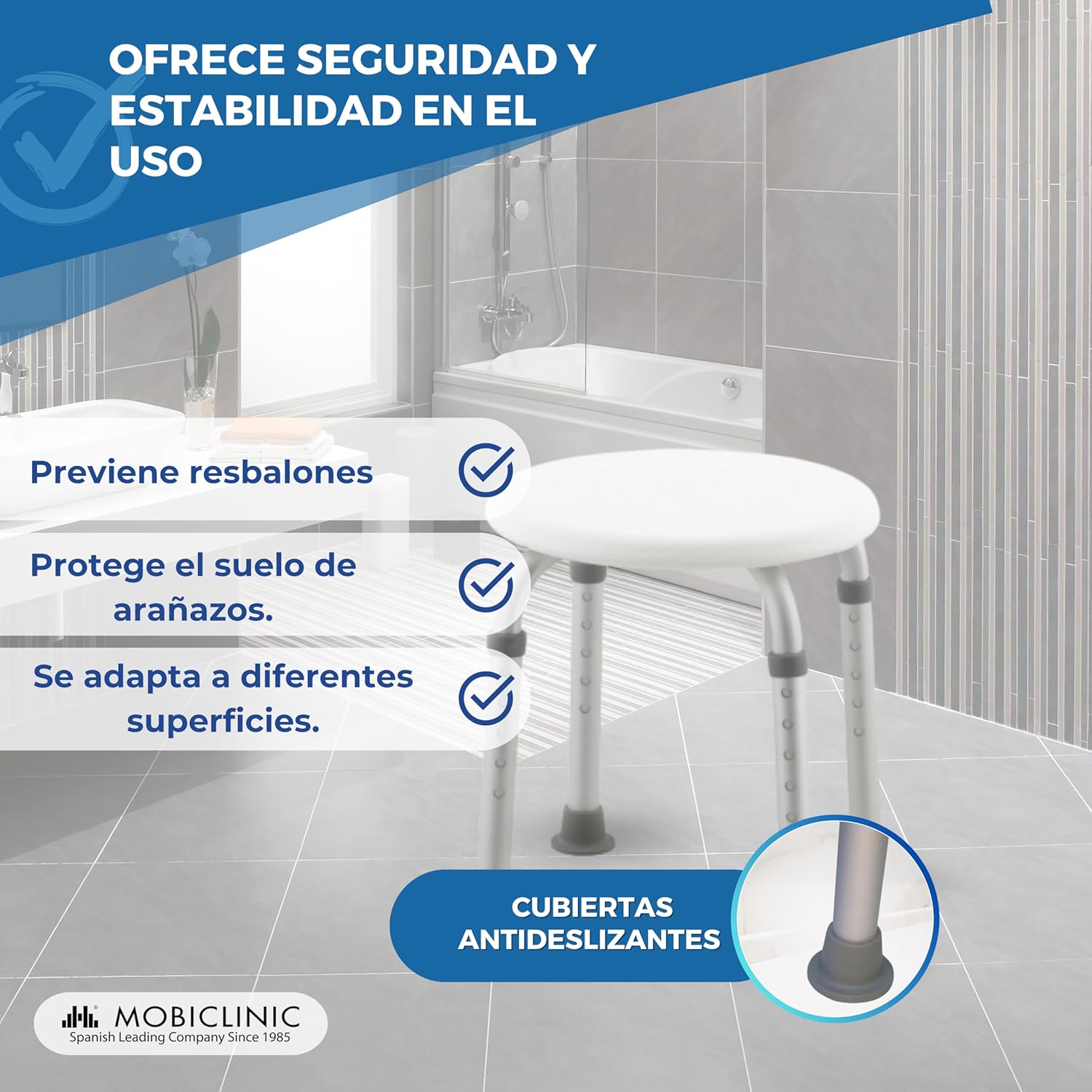 Thumbnail 4 de Mobiclinic Taburete de baño regulable 100kg