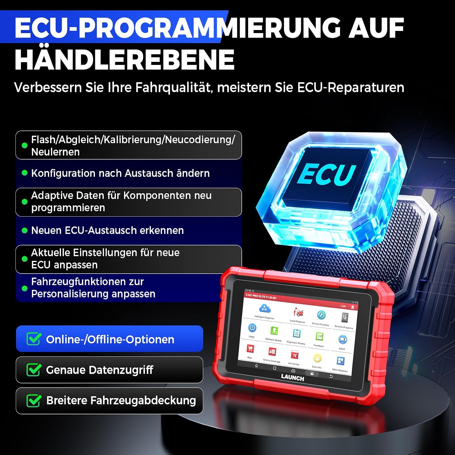 Thumbnail 1 de Launch X431 PROS Elite OBD2 Diagnosegerät