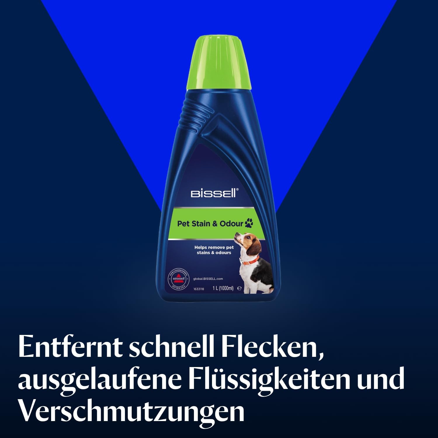 Detalle de Pet Stain & Odour, 1L – Reinigungslösung von BISSELL für Teppiche, Polster und Auto-Innenraum