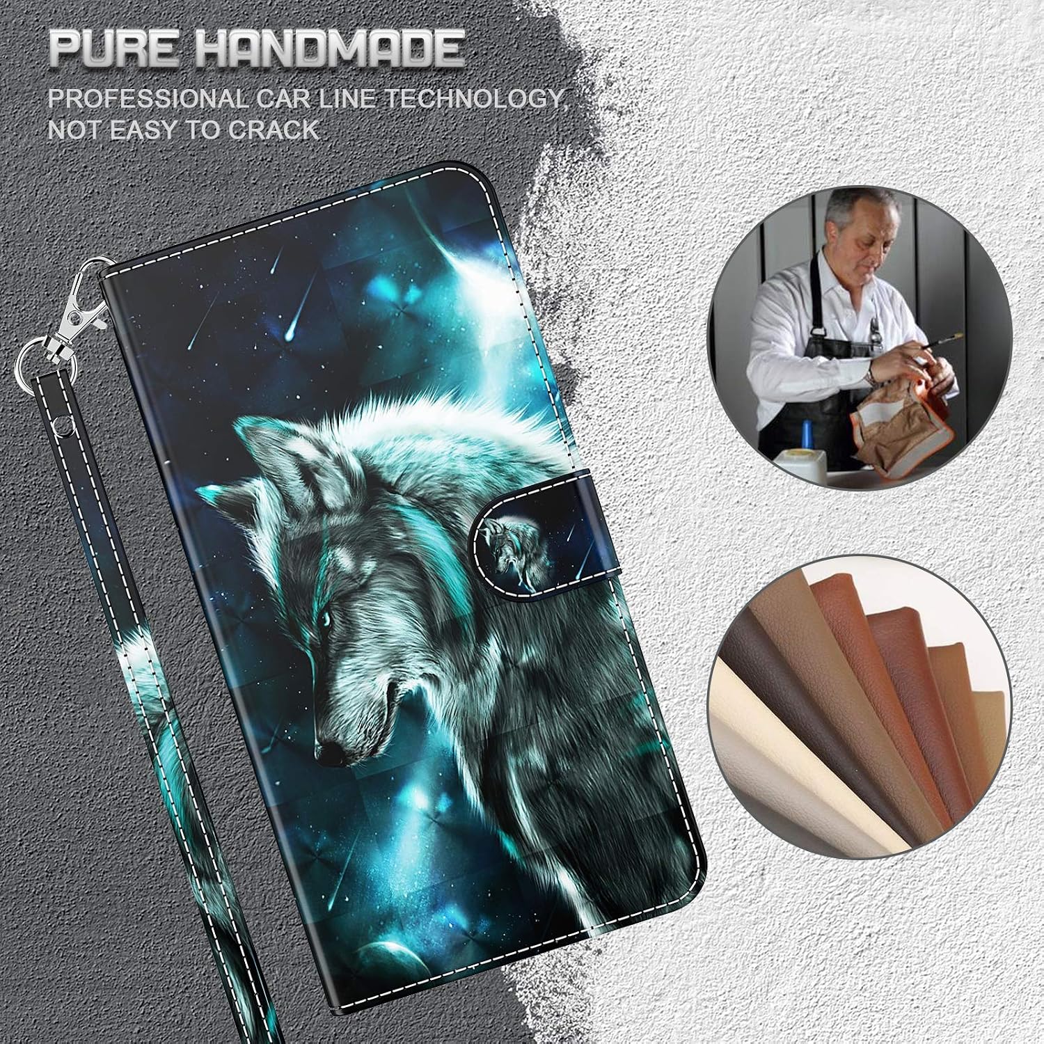 Thumbnail 6 de GLANDOTU Lederhülle Samsung Galaxy A15 Wallet