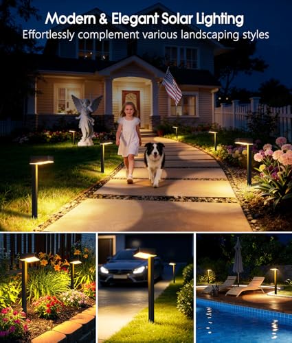 Thumbnail 7 de RECHOO 6 Stück Solarlampen für Außen – Kabellose Gartenbeleuchtung mit 1200mAh Akku und 2 Lichtmodi