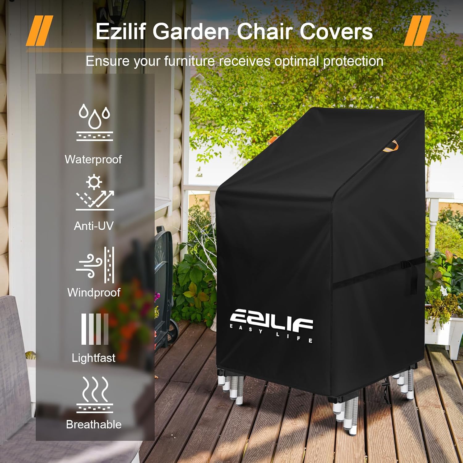 Thumbnail 5 de Ezilif Garden Chair Cover 70x70x80/120cm