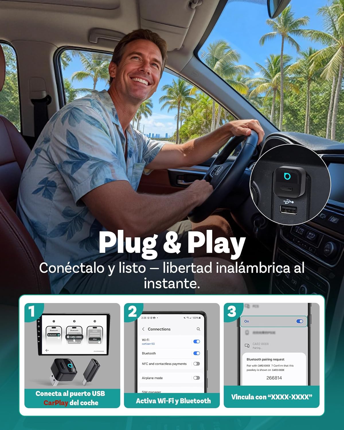 Thumbnail 5 de Ottocast Mini Pico adaptador CarPlay 2 en 1