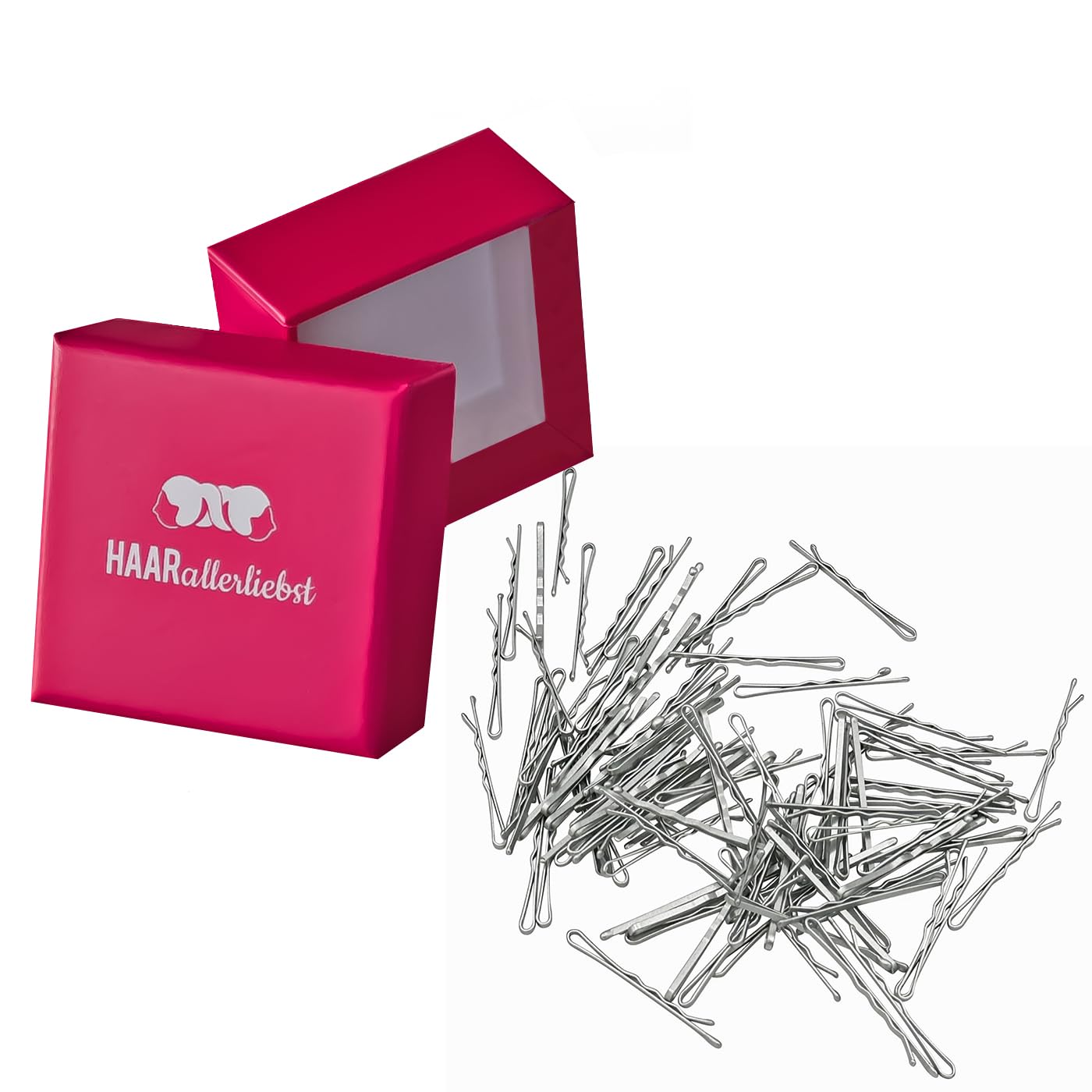 Detalle de HAARallerliebst Premium Bobby Pins Haarklammern – 48 Pastellfarbene 5 cm mit Box