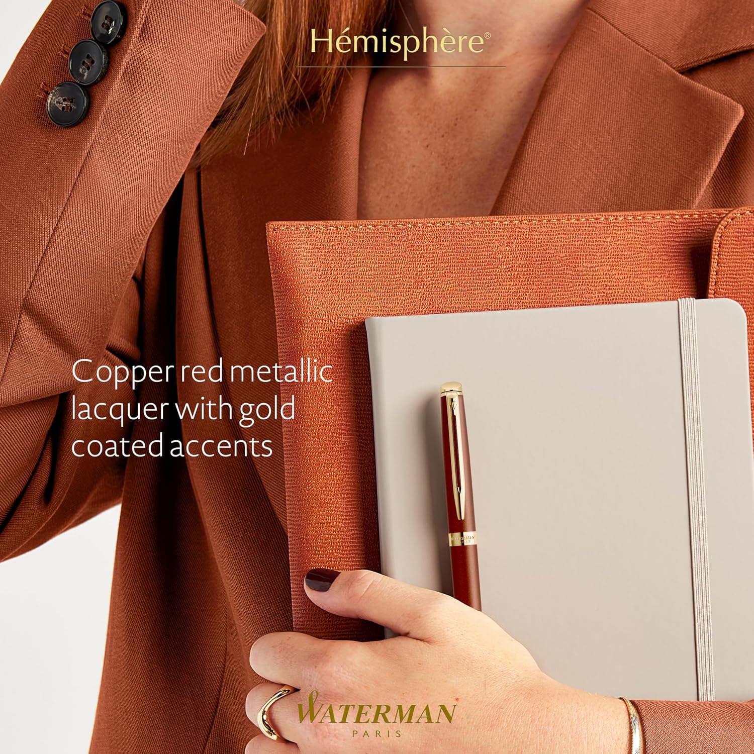 Detalle 2 de Waterman Hémisphère Bolígrafo Rojo Cobre ✒️ Edición Discreta