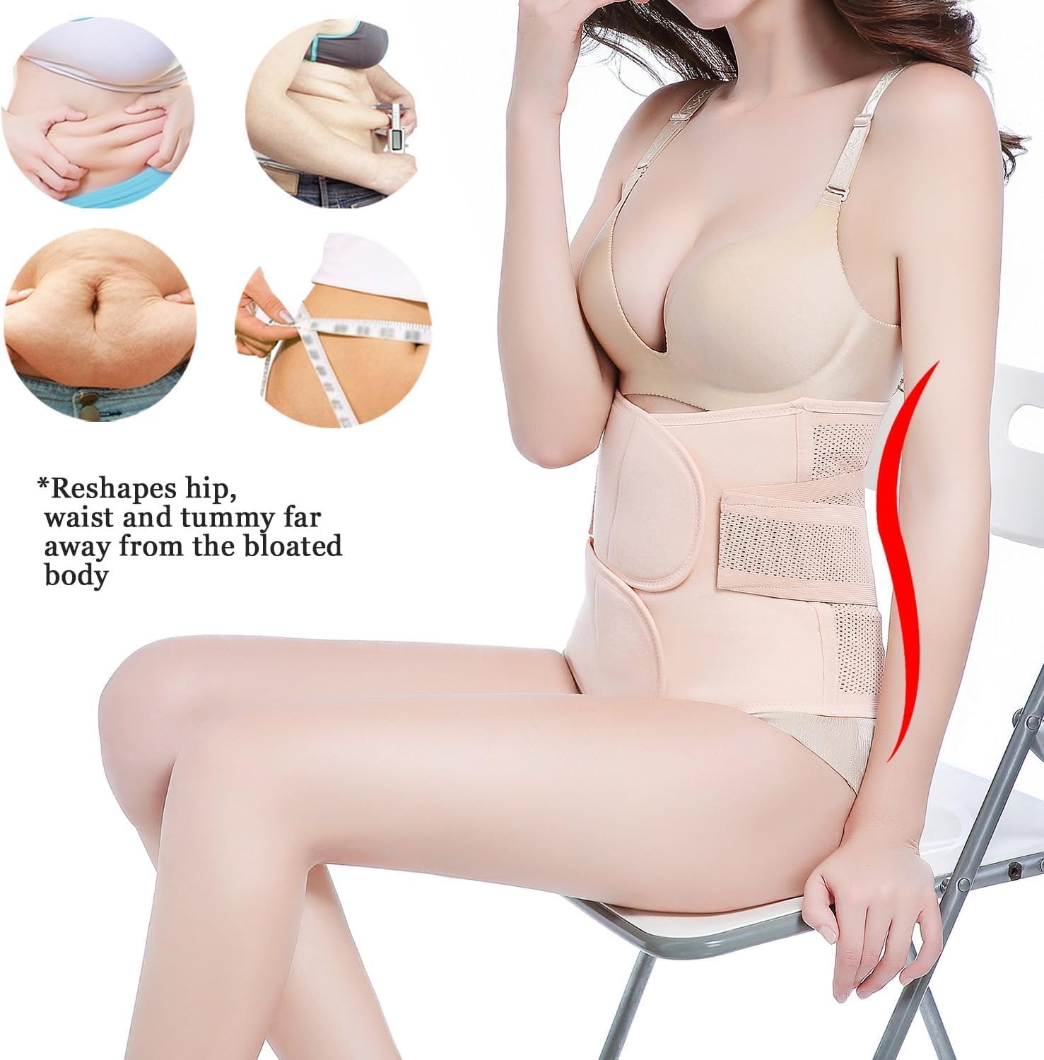 Thumbnail 4 de Trendyline Women Postpartum Girdle Corset Recovery Belly Band Wrap Belt (latex-free, adjustable)