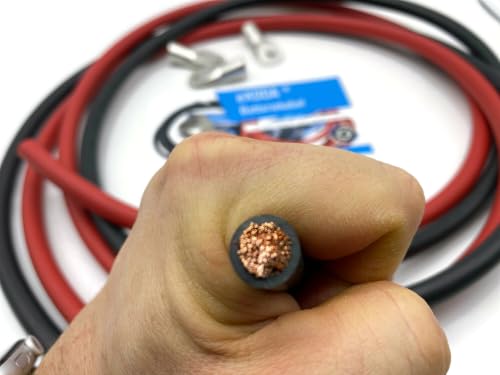 Detalle de eXODA Cavo Batteria 2m 50mm² Rosso/Nero con 4 Terminali M8