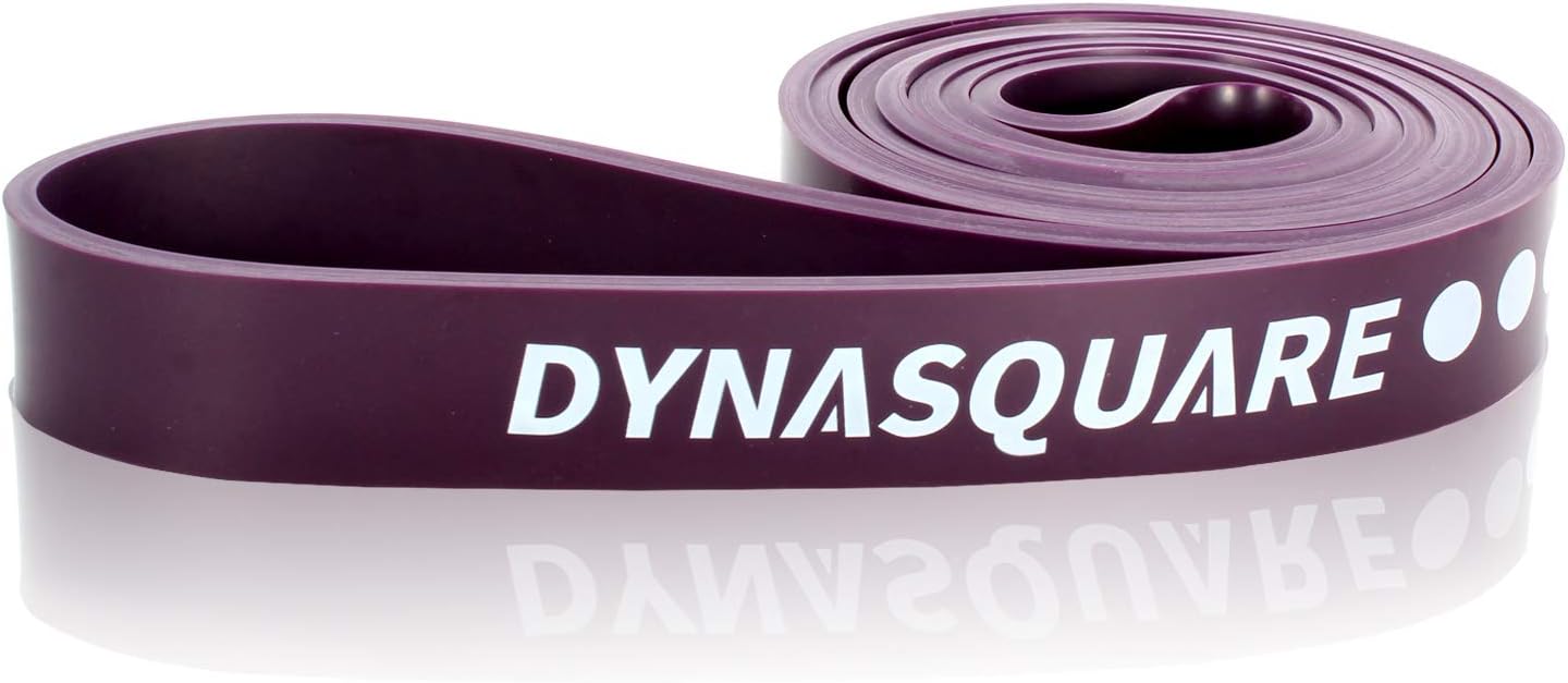 Detalle de DYNASQUARE PURPLE Resistance Band, 35–85 lb Natural Rubber Pull-Up Band