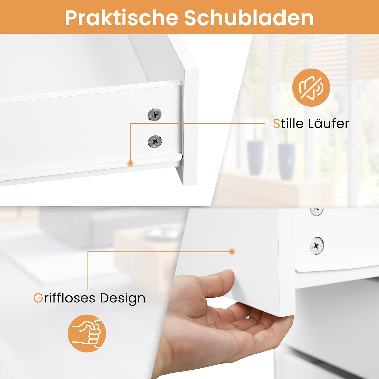 Thumbnail 6 de eSituro Schminktisch 120x55x75 cm mit 5 Schubladen