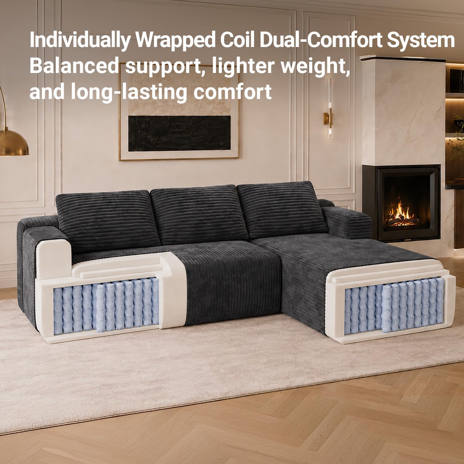 Detalle 2 de Avenco Modular Sectional Sofa, 118" U-Shape