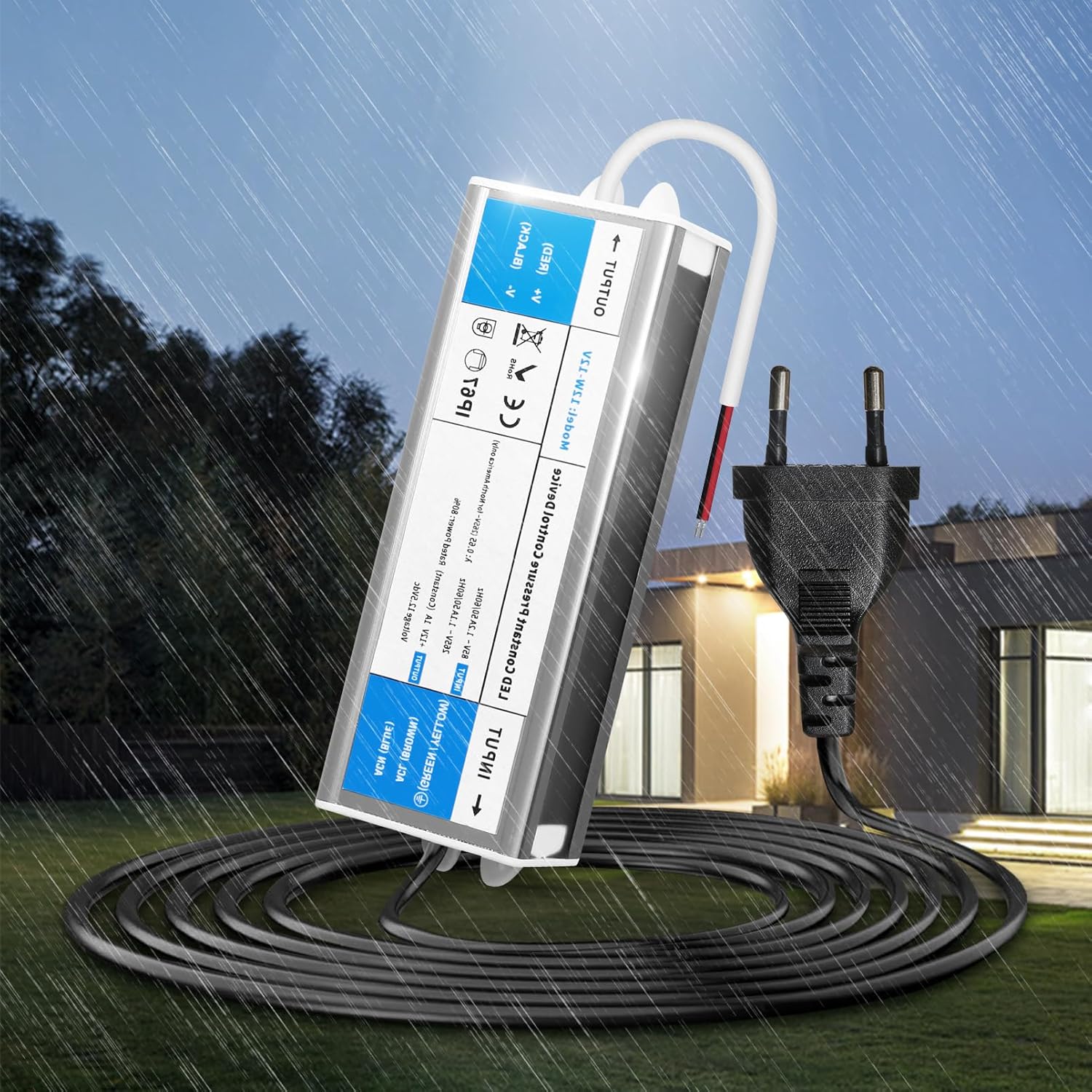 KSIBNW Trasformatore LED 12V 12W alimentatore impermeabile IP67 🔌