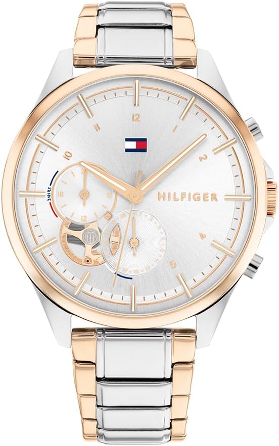 Thumbnail 6 de Tommy Hilfiger Orologio Analogico Multifunzione da Donna in Acciaio Inox con Cinturino Placcato Oro Rosso