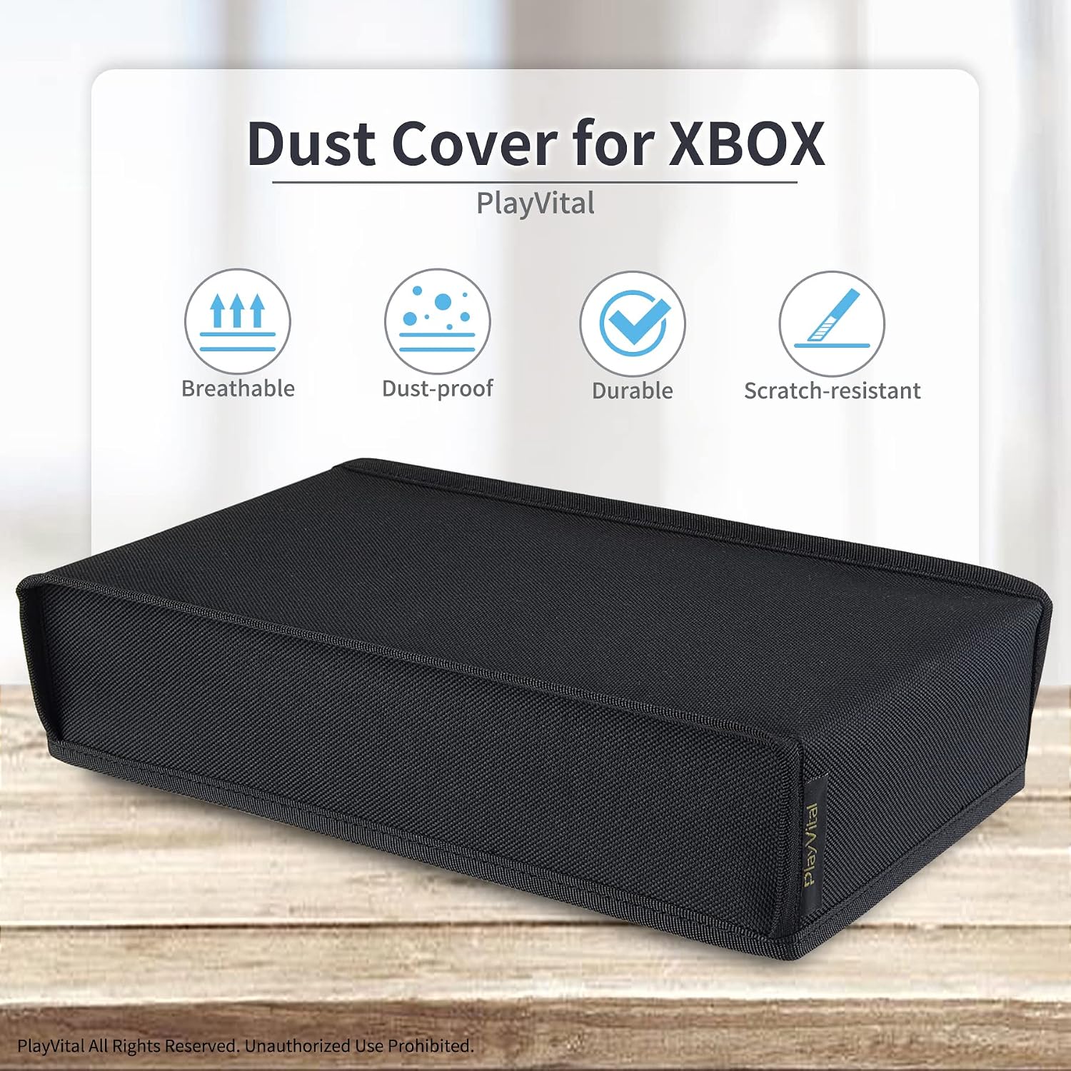 Detalle de PlayVital Black Nylon Dust Cover for Xbox Series S