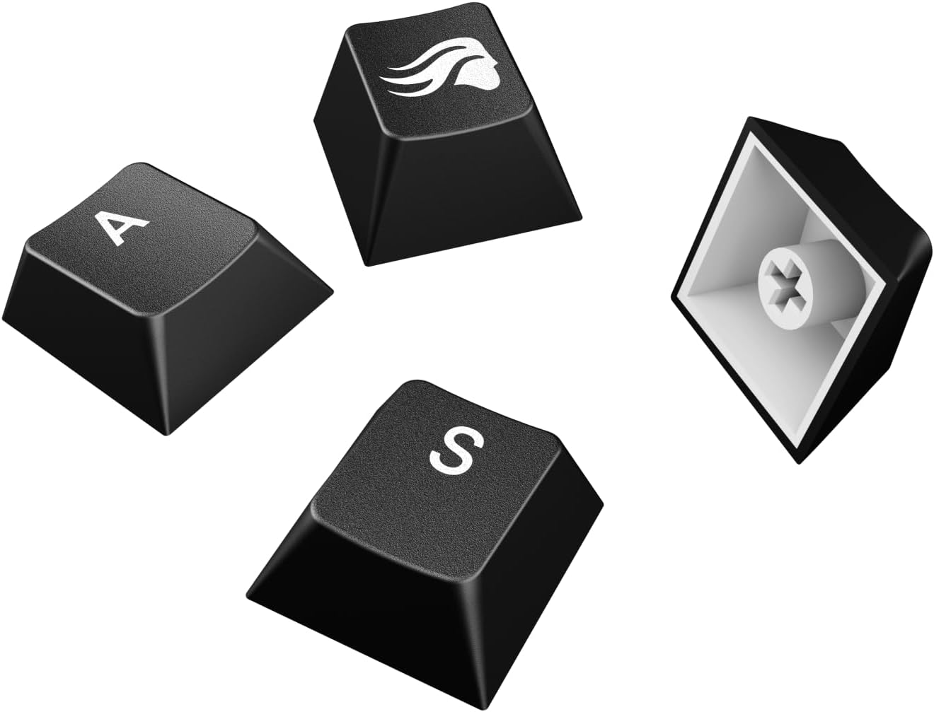 Detalle de Glorious Gaming - Tasti GPBT Basics (Classic Black), 8 colori, PBT Doubleshot per tastiere meccaniche, layout QWERTZ tedesco