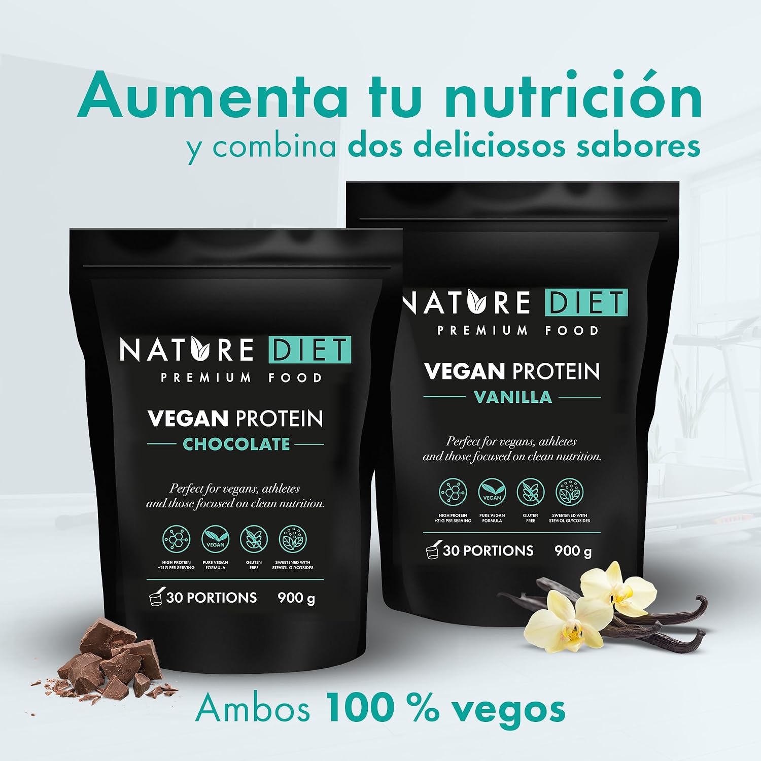 Thumbnail 5 de Nature Diet Proteína Vegana 900 g 🍫