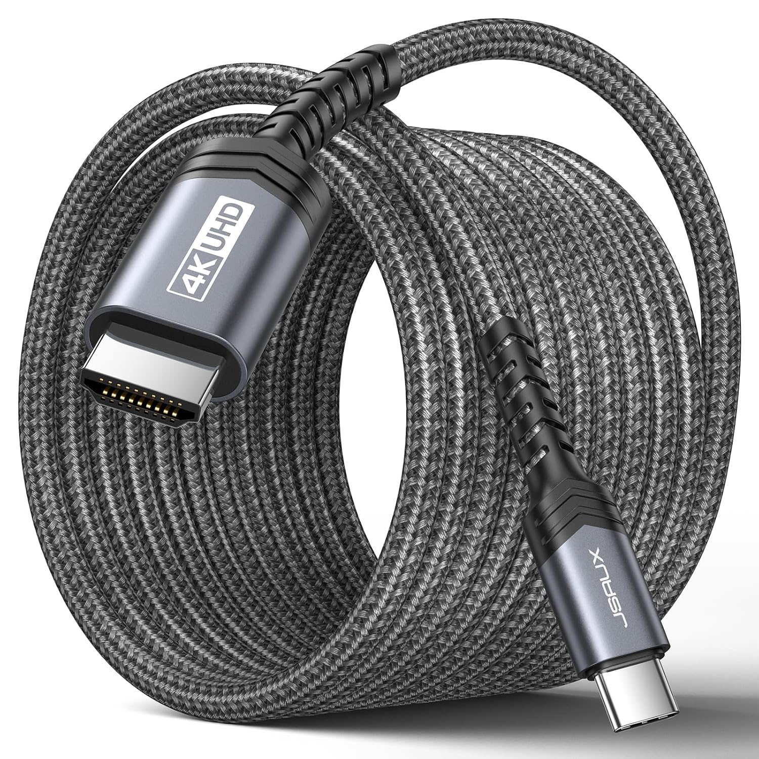 Detalle de JSAUX USB C to HDMI Cable 4K@60Hz, 6.6ft: A Practical USB-C to HDMI Companion