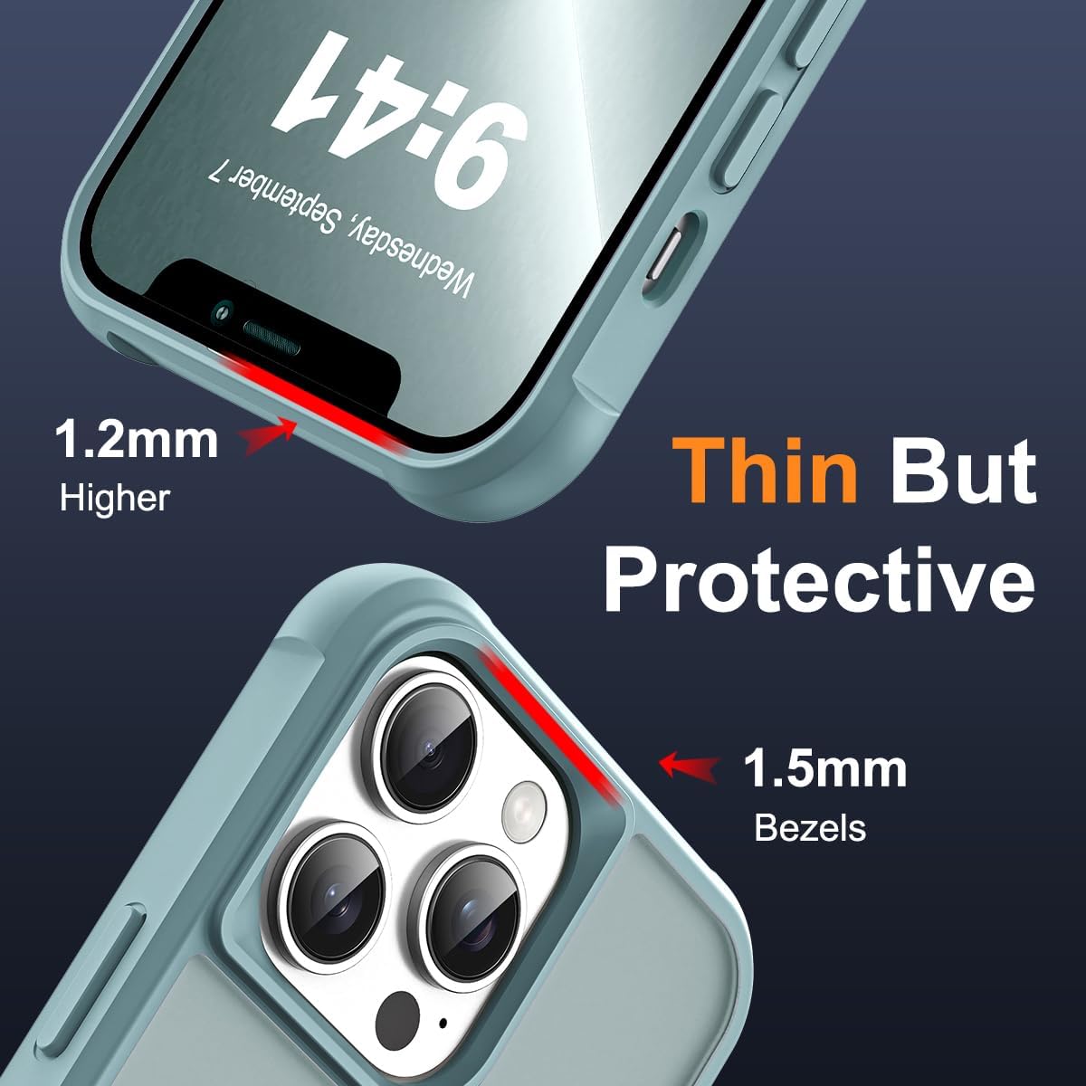 Thumbnail 5 de SKYLMW Magnetic Ring Kickstand Case for iPhone 12 Pro Max & 13 Pro Max (6.7”) in Blue