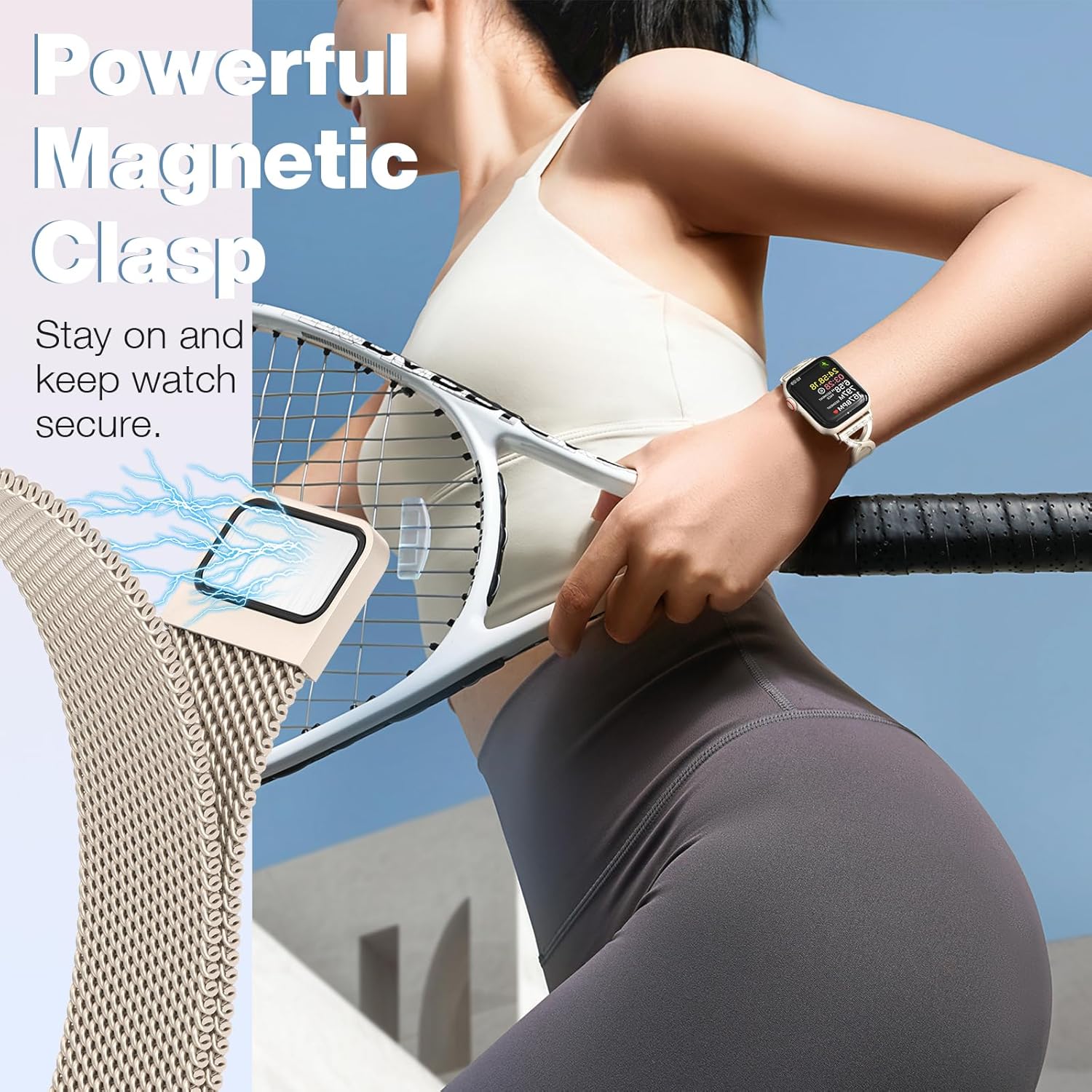 Thumbnail 6 de Slim Milanese Loop for Apple Watch Straps 38–46mm