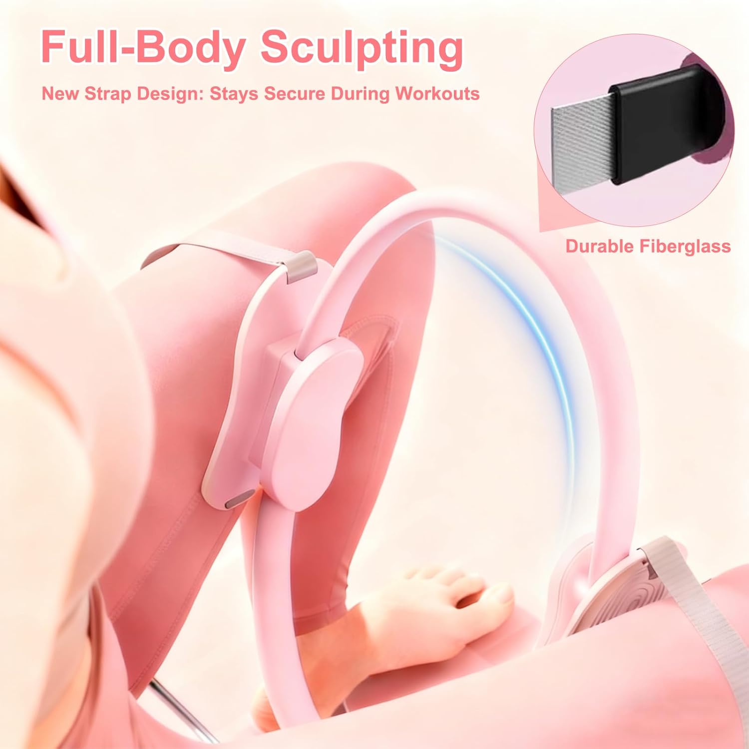 Detalle de Pilates Equipment Set for Women: Ring, Ball, and Resistance Bands for Home Workouts