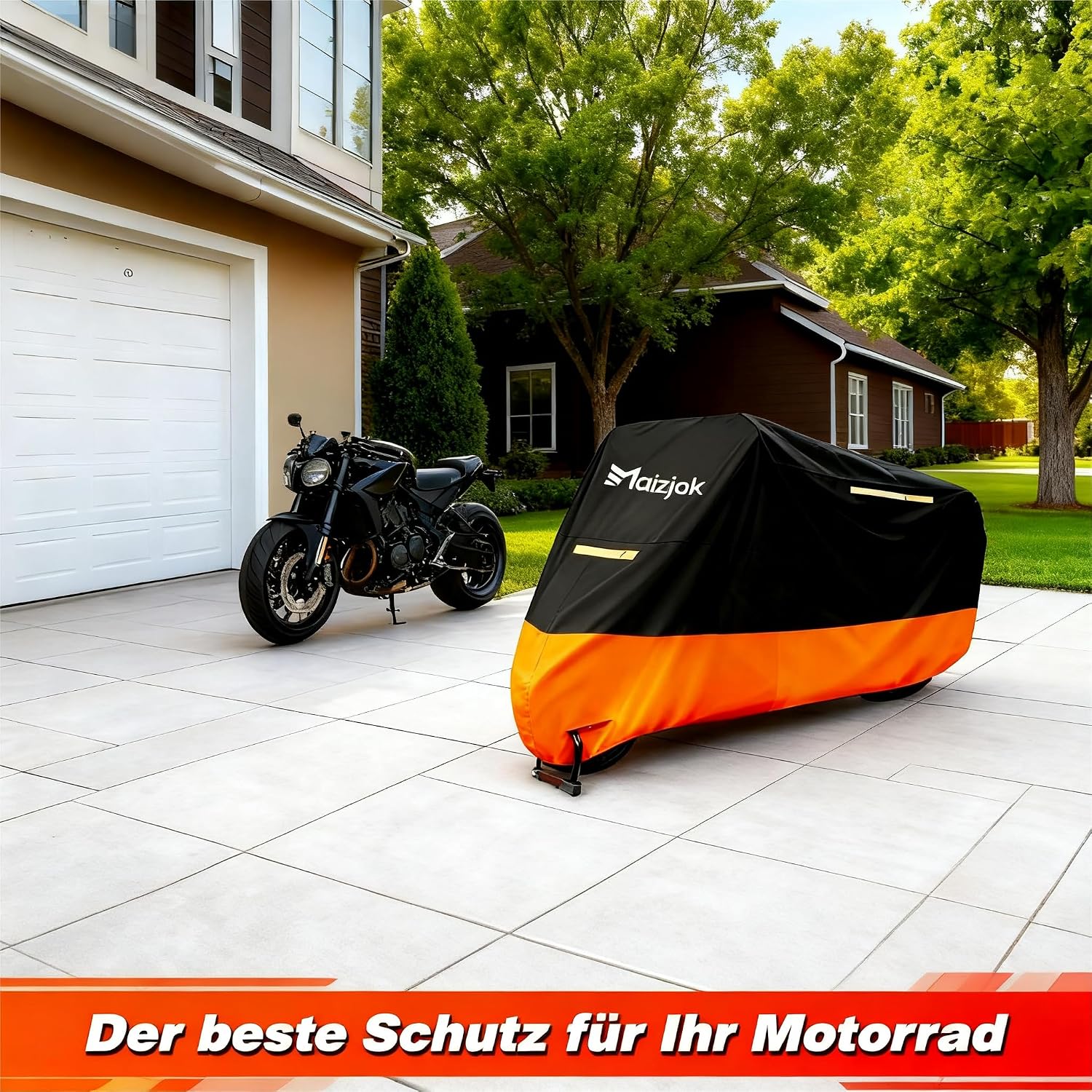 Thumbnail 6 de Maizjok Motorrad Abdeckplane 275x105x125cm 🏍