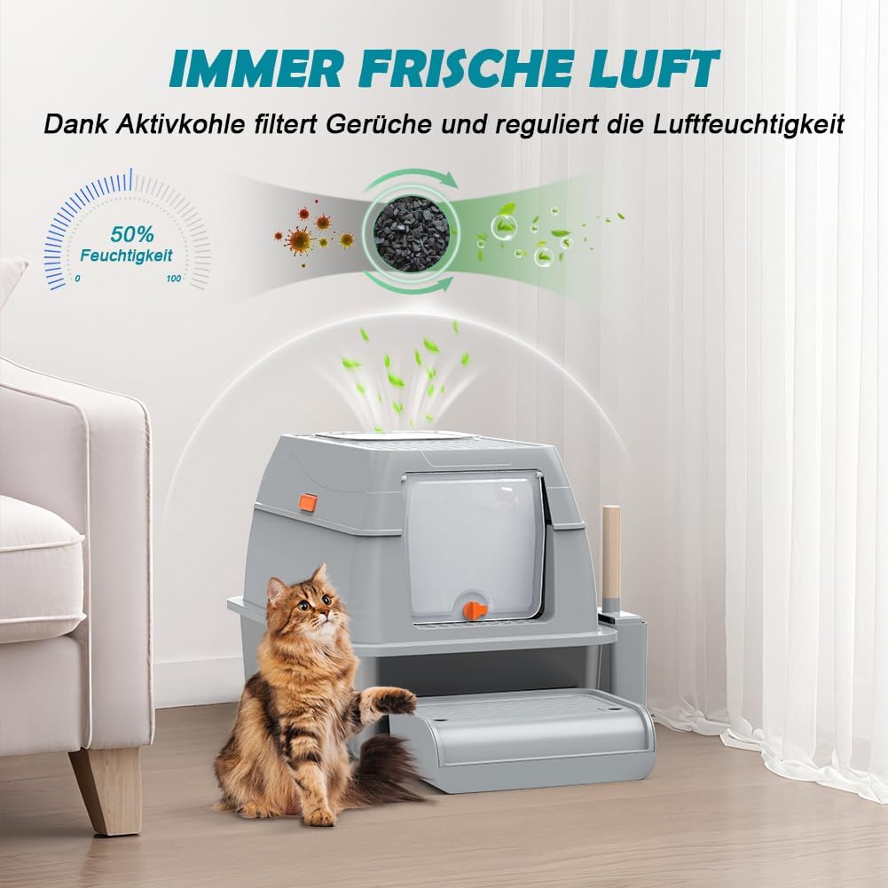 Detalle 2 de SZEETECH Katzenklo Edelstahl XL 60x40x39,5
