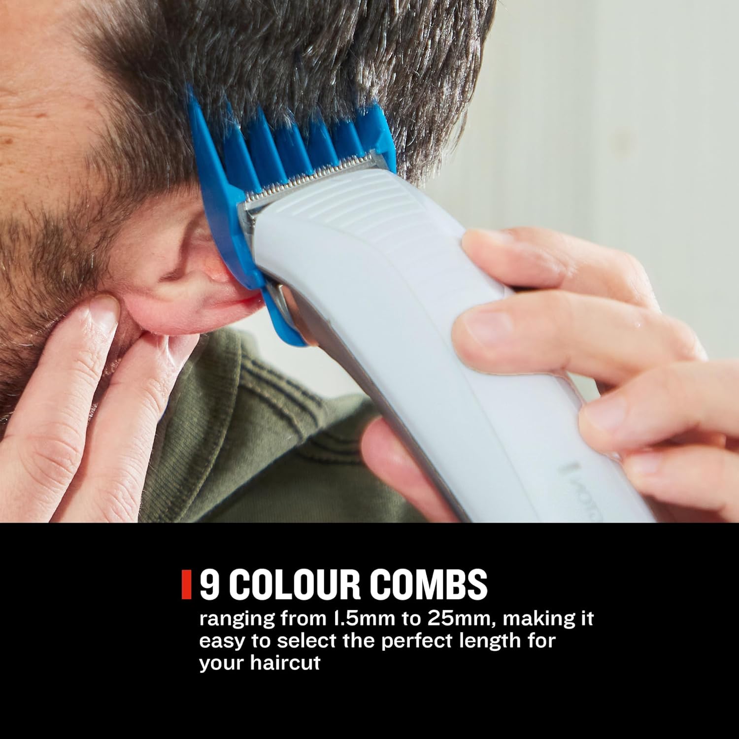 Detalle de Remington Tondeuse Cheveux HC5035 ColorCut — Idéale Famille, coupe précise et accessoires inclus