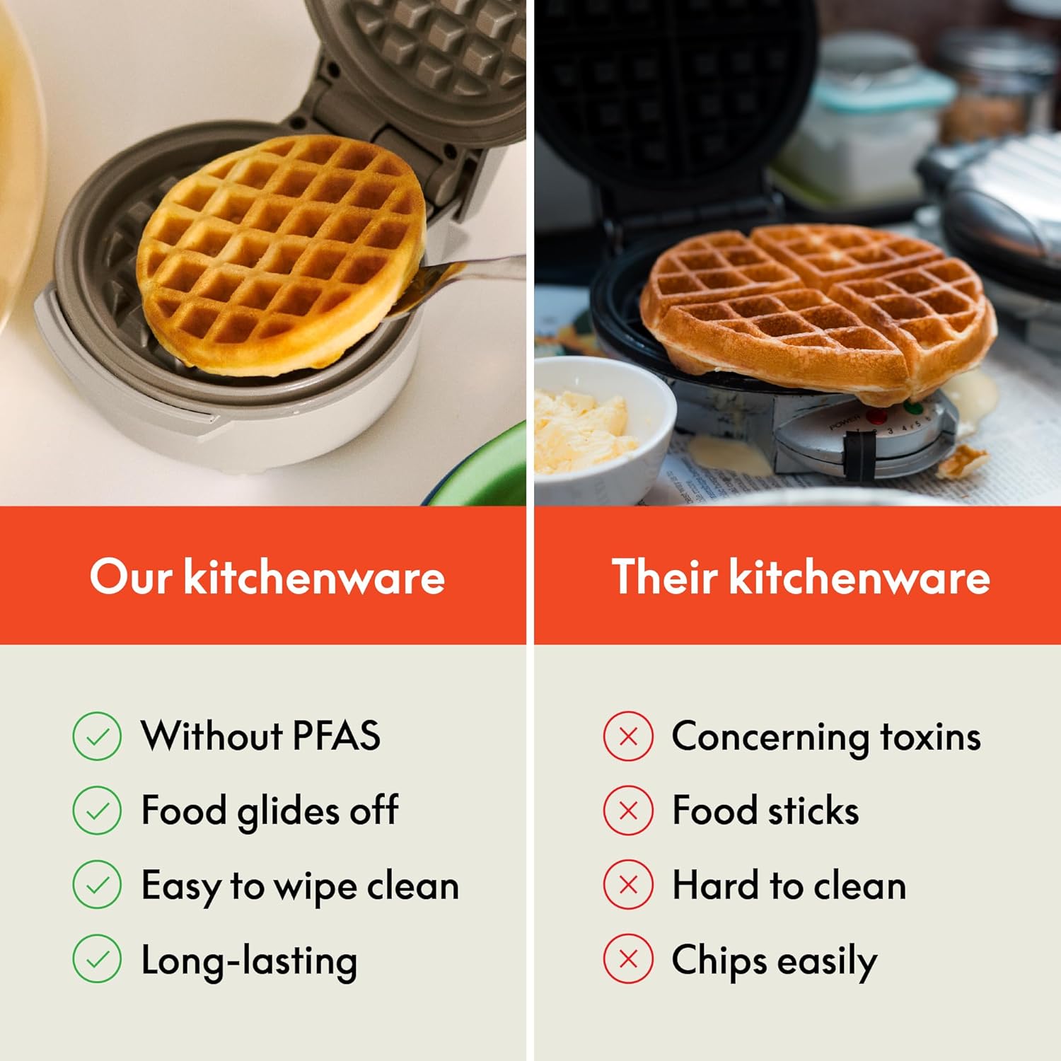 Thumbnail 6 de bella Snack-n-Store Mini Waffle Maker (EverGood™ Ceramic Nonstick, 350W) — Oatmilk