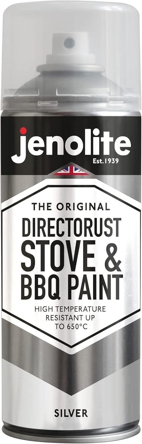 Detalle de JENOLITE Directorust Vernice spray per barbecue e stufa - Argento, resistente fino a 650°C (400ml)
