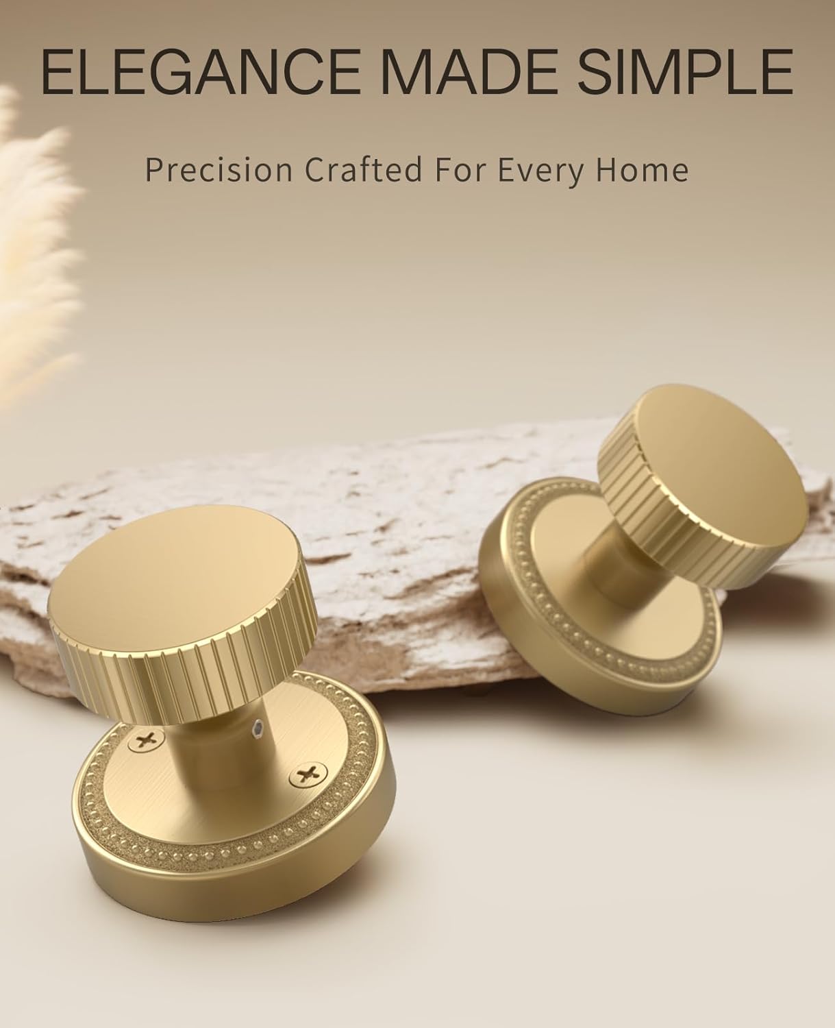 Detalle de Asidrama Interior Door Knobs, Champagne Bronze